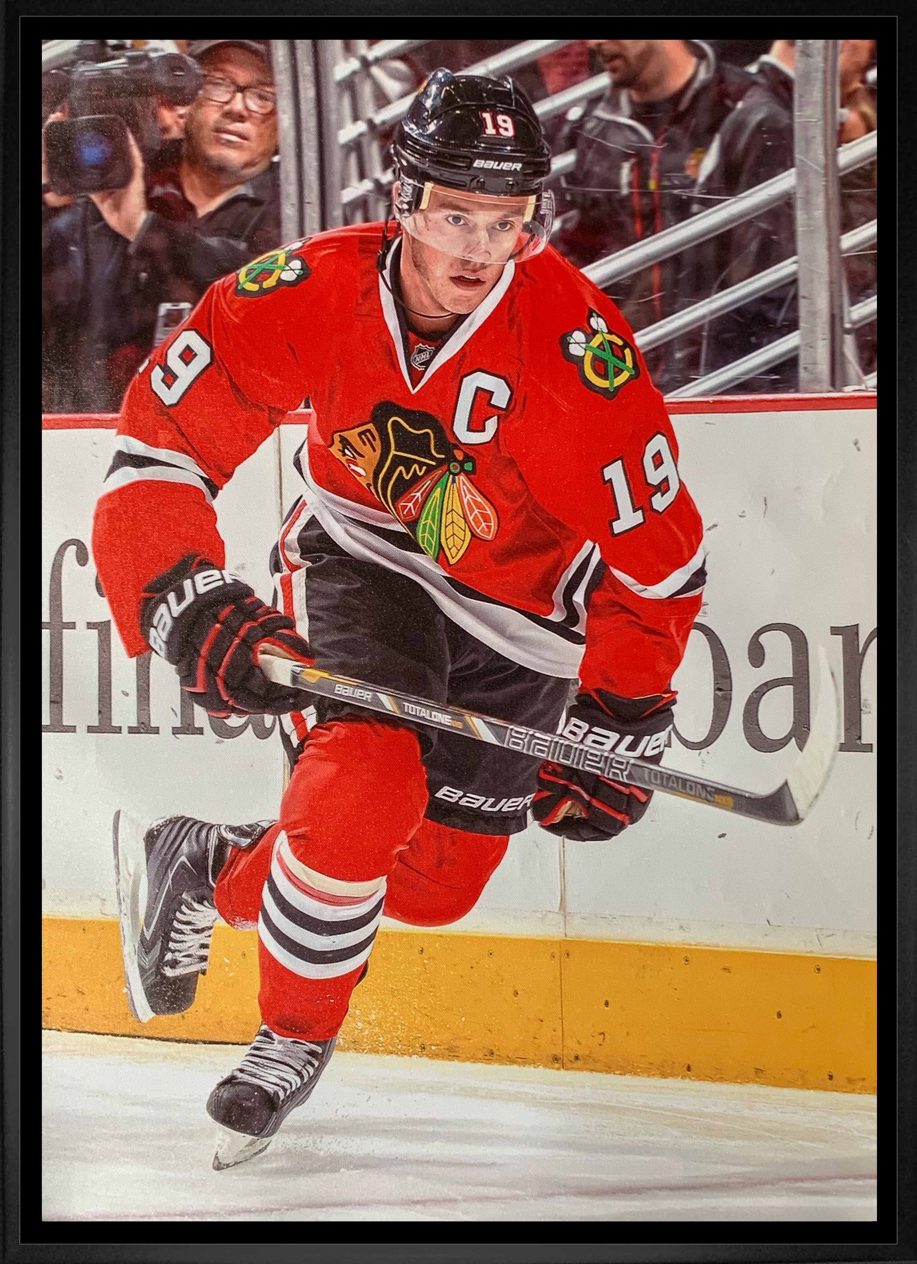 Jonathan Toews Chicago Blackhawks Framed 20" x 29" Canvas 22.5" x 31.5"