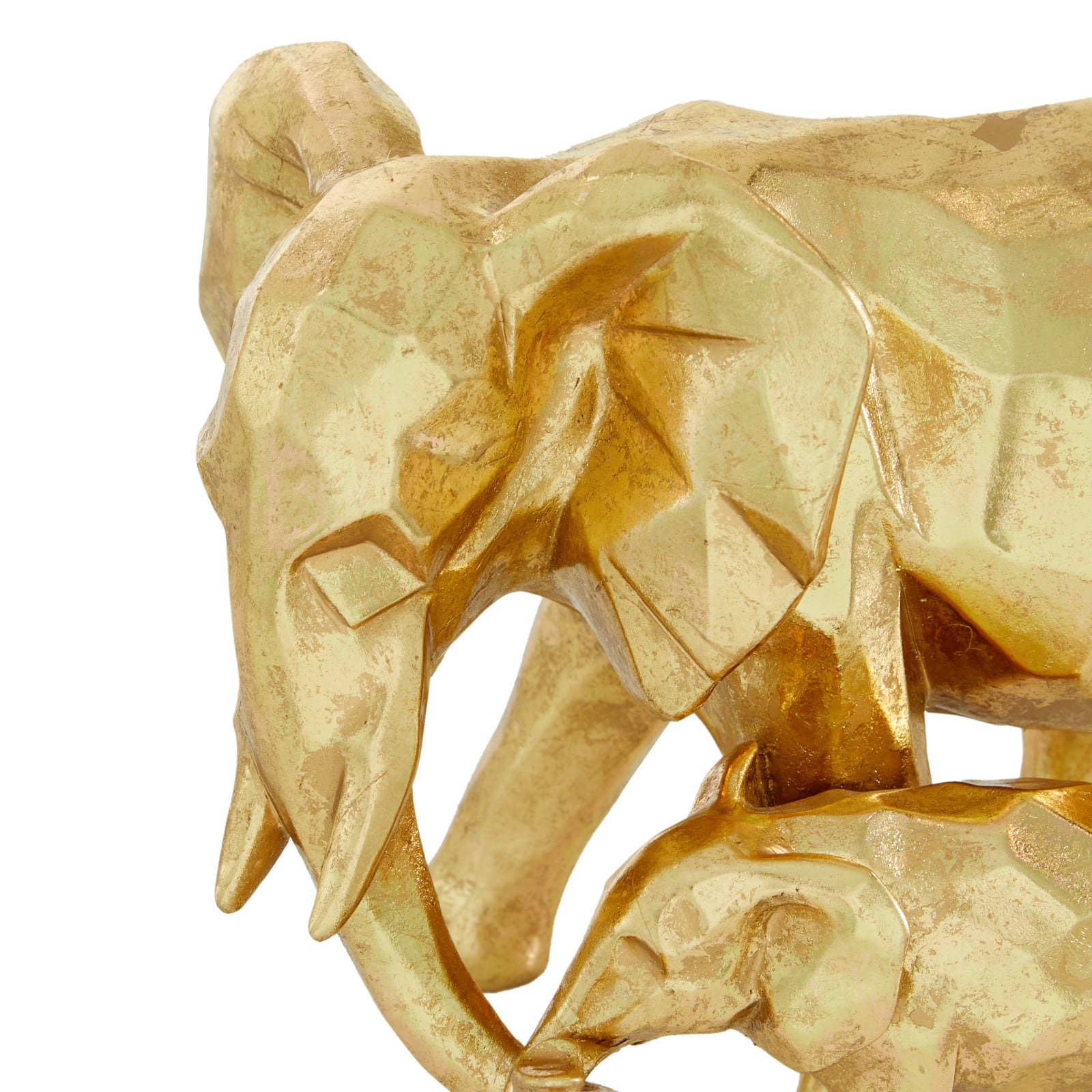 CosmoLiving by Cosmopolitan 10" Gold Modern Elephant Sculpture