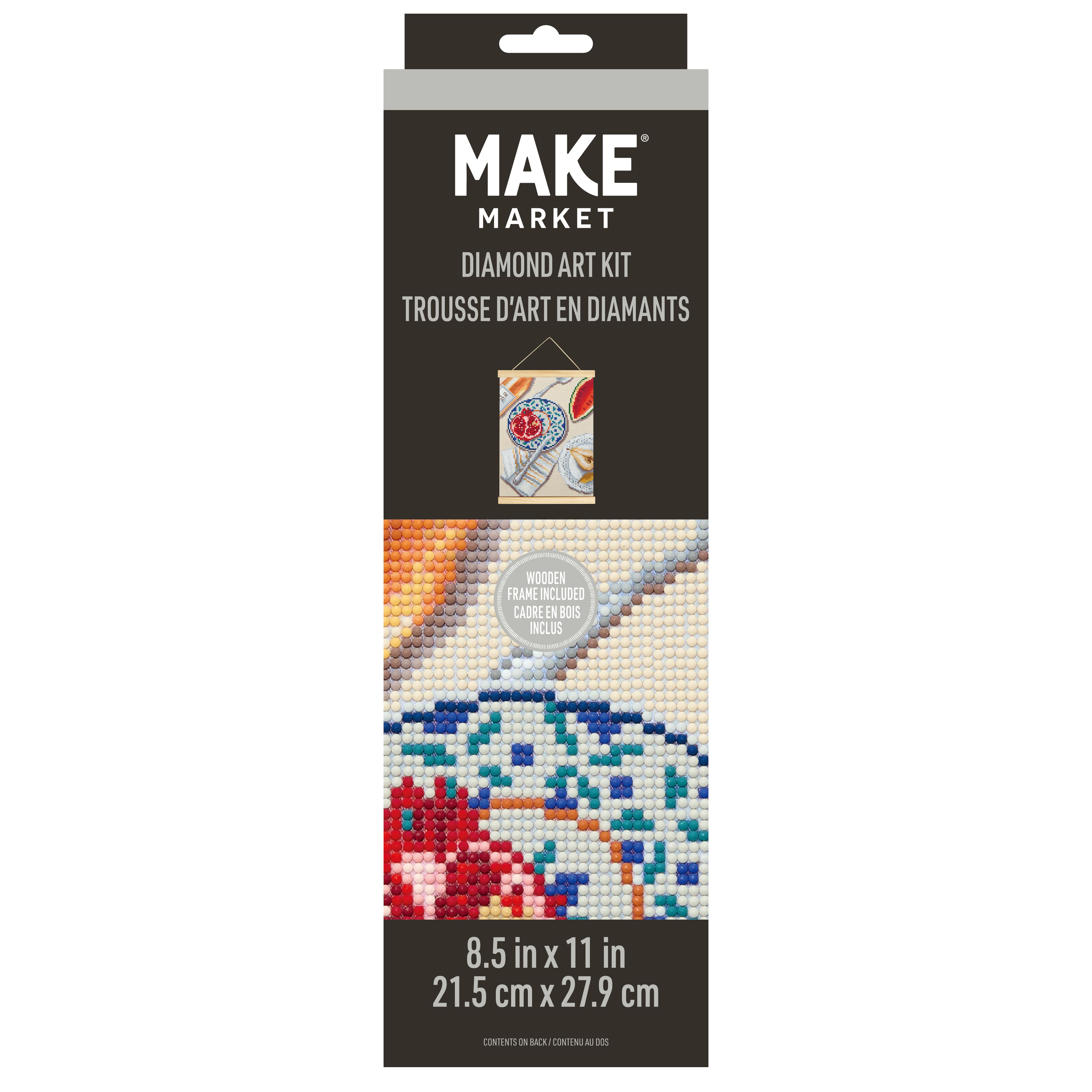 8.5" x 11" Still Life Table Diamond Art Kit with Wooden Frame by Make Market®