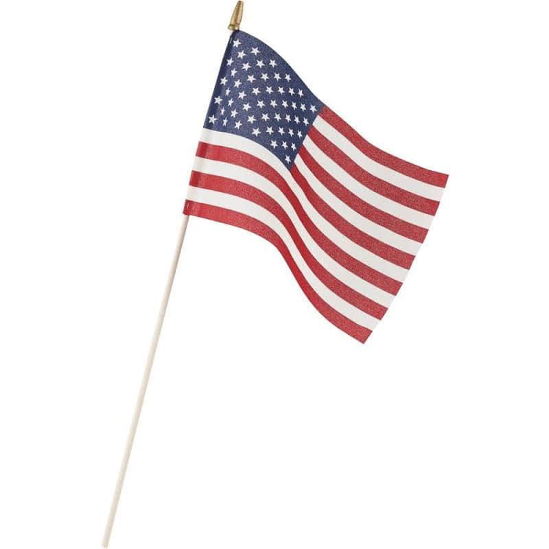 24 Packs: 2 ct. (48 total) Valley Forge® 8" x 12" U.S. Stick Flags