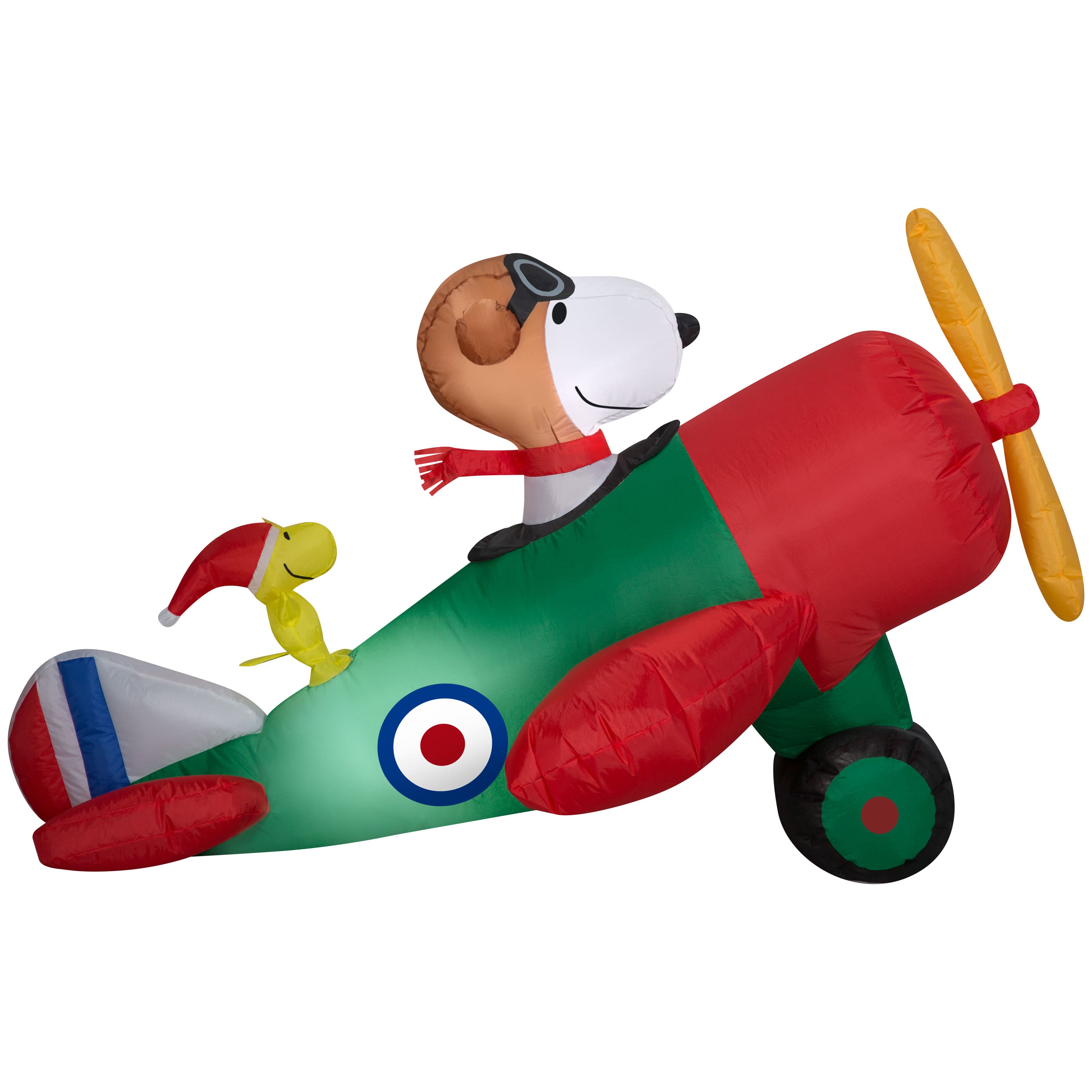 2.5ft. Airblown® Inflatable Peanuts® Snoopy in Airplane Christmas Light Décor