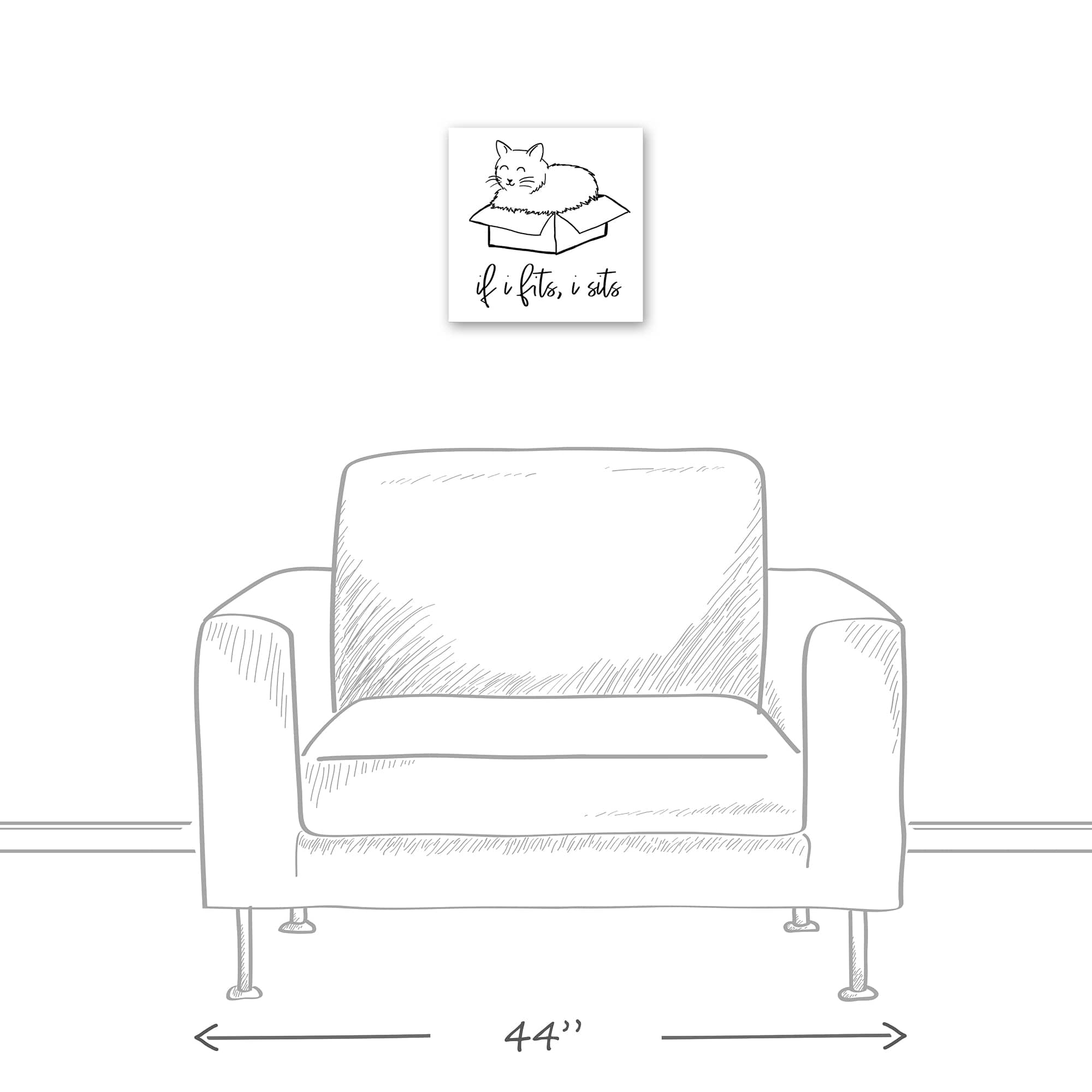 If I Fits, I Sits Canvas Wall Art