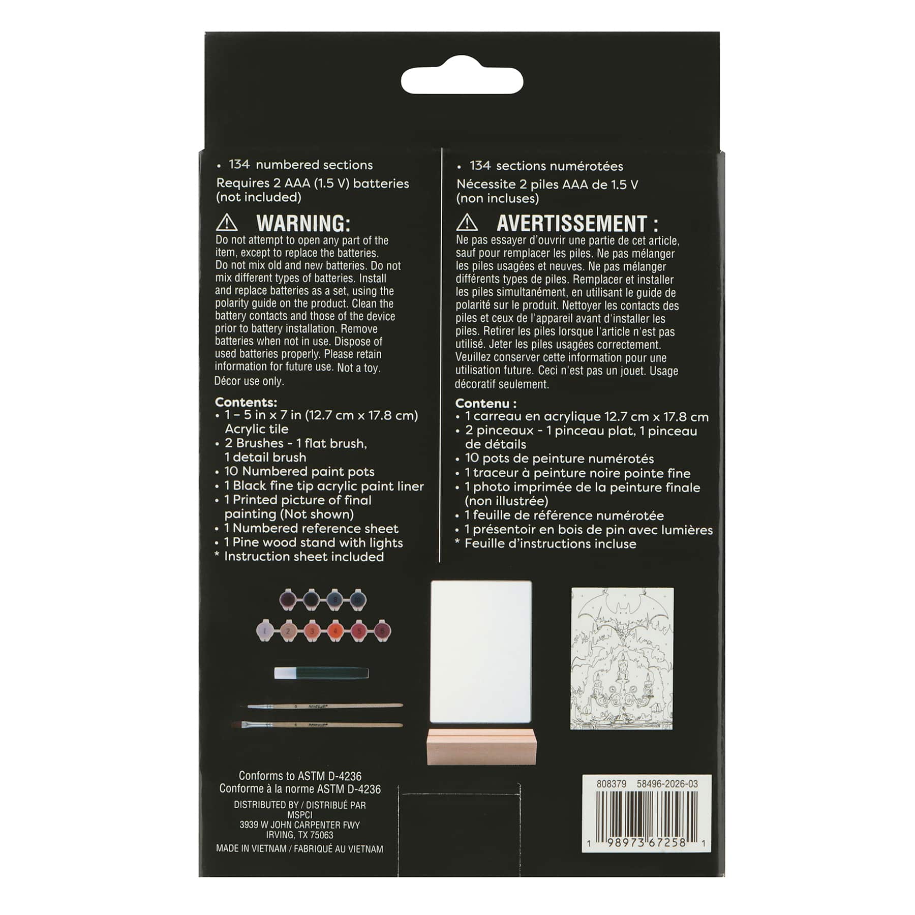 Light Up Candelabra Bats Paint-by-Number Acrylic Surface Kit by Artist's Loft®
