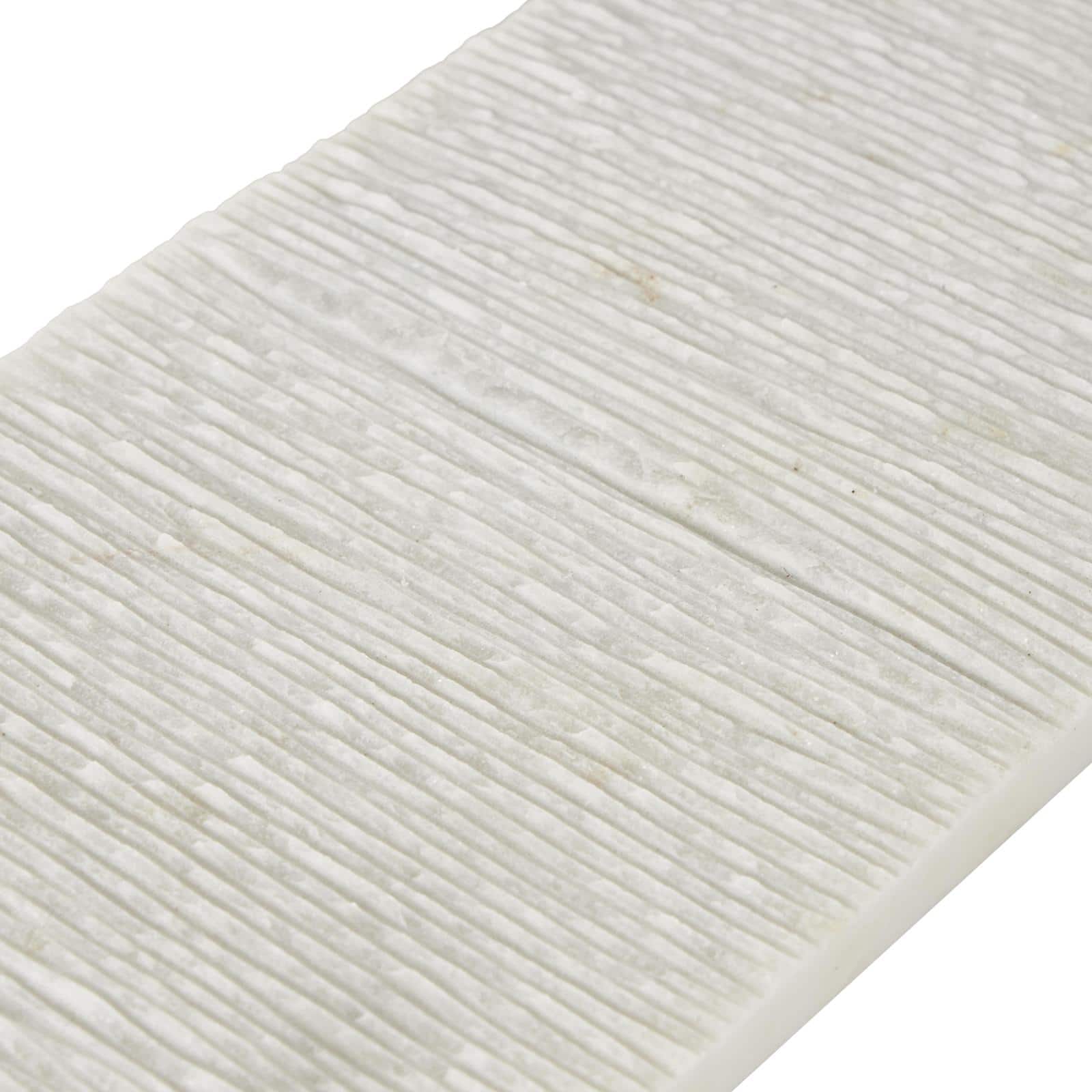 White with Gold Handles Marble Textured Tray Set
