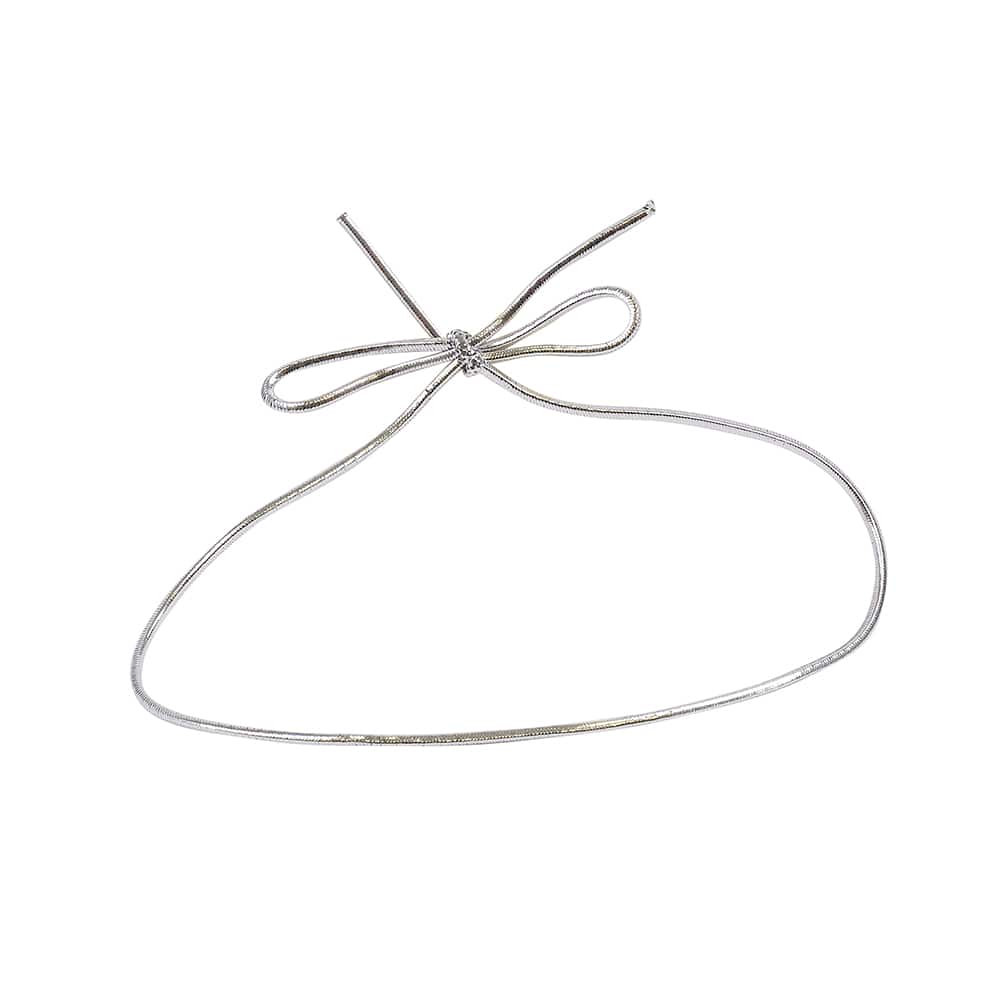 JAM Paper Home Décor Trimmings Silver Stretch Loops, 1,000ct