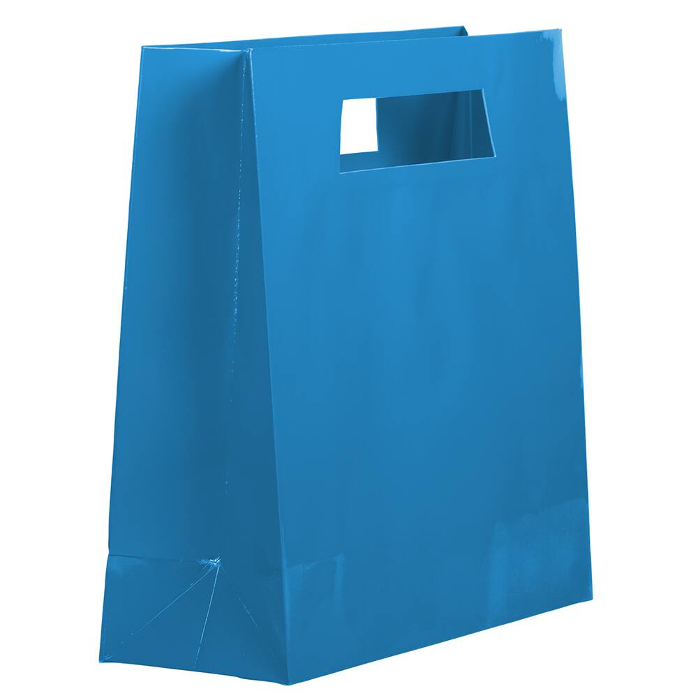 JAM Paper Large Blue Heavy Duty Bags with Trapezoid Handle, 100ct.