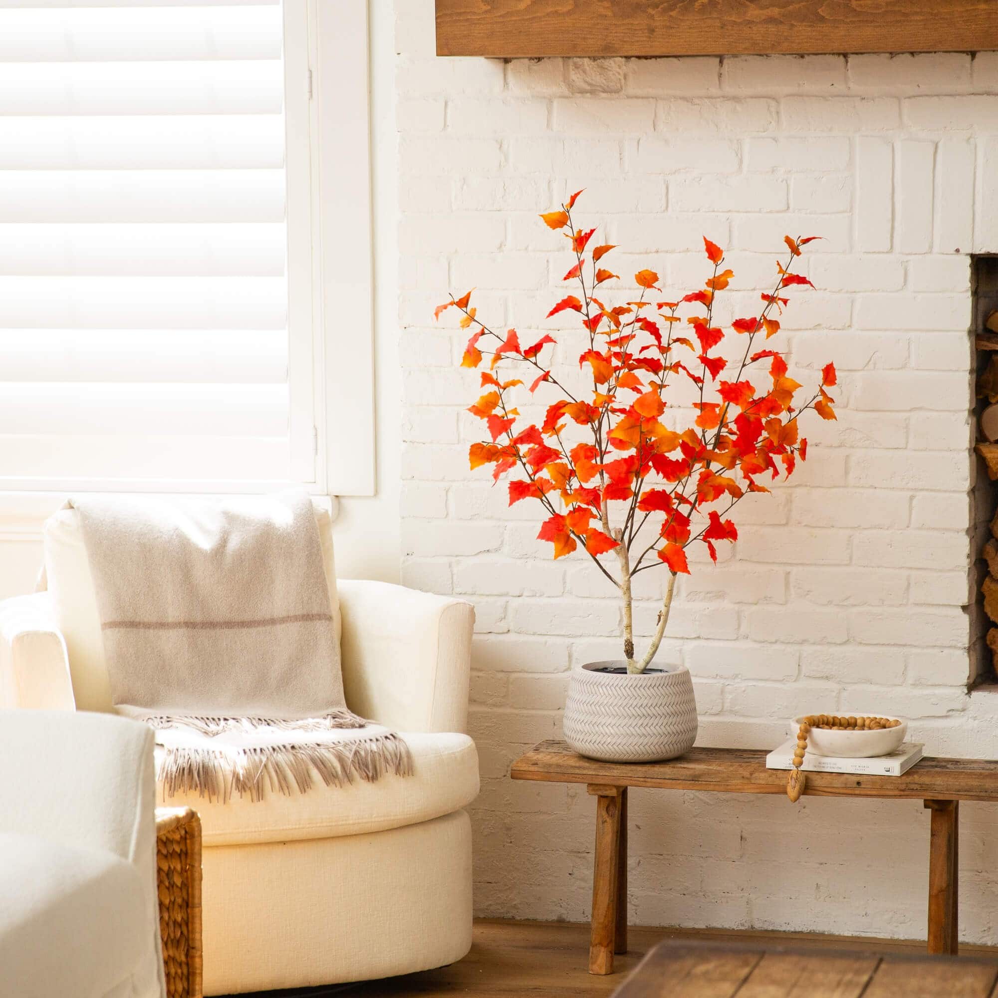 3ft. Autumn Birch Artificial Fall Tree