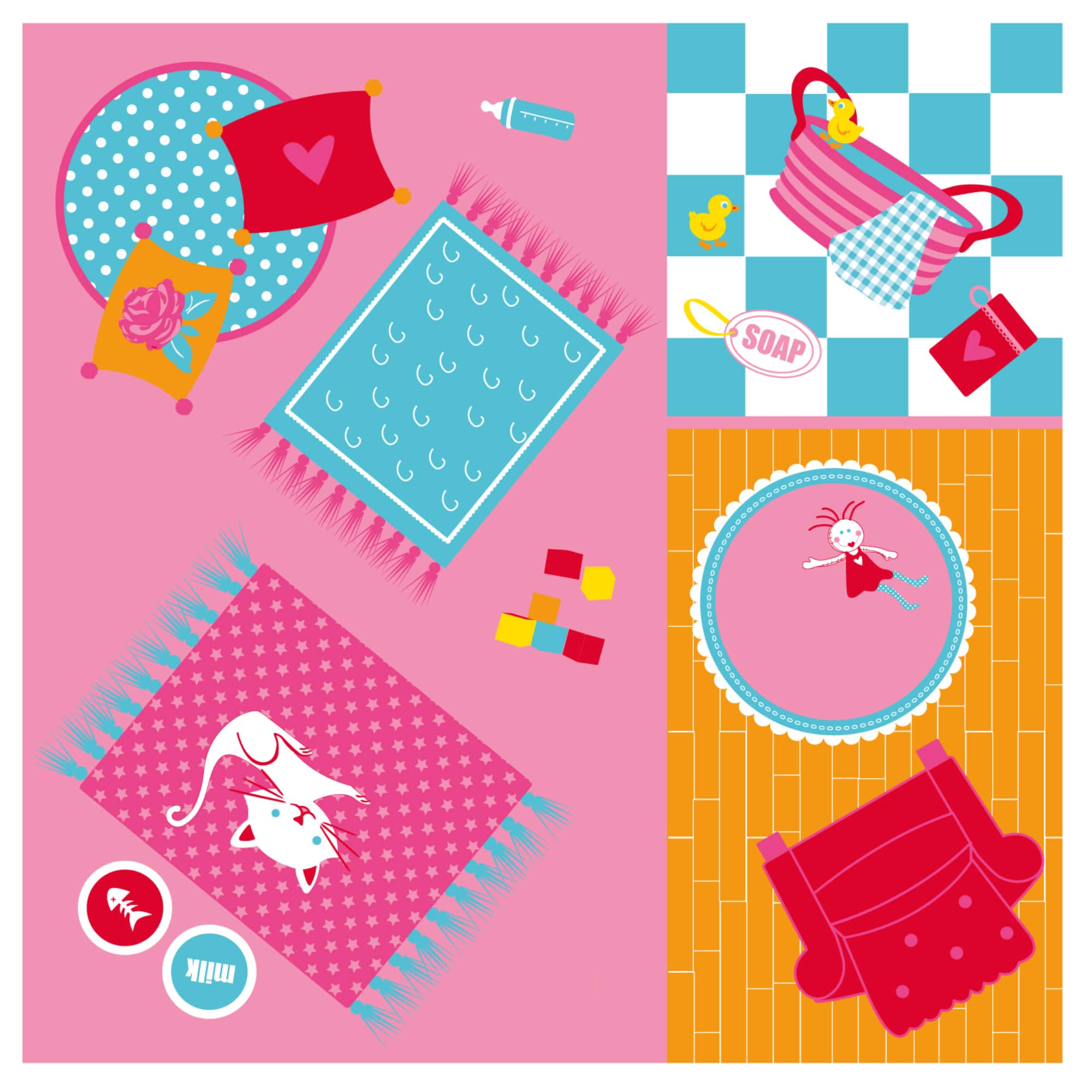 Fun2Give® Pop-it-Up® Dollhouse Tent with House Playmat