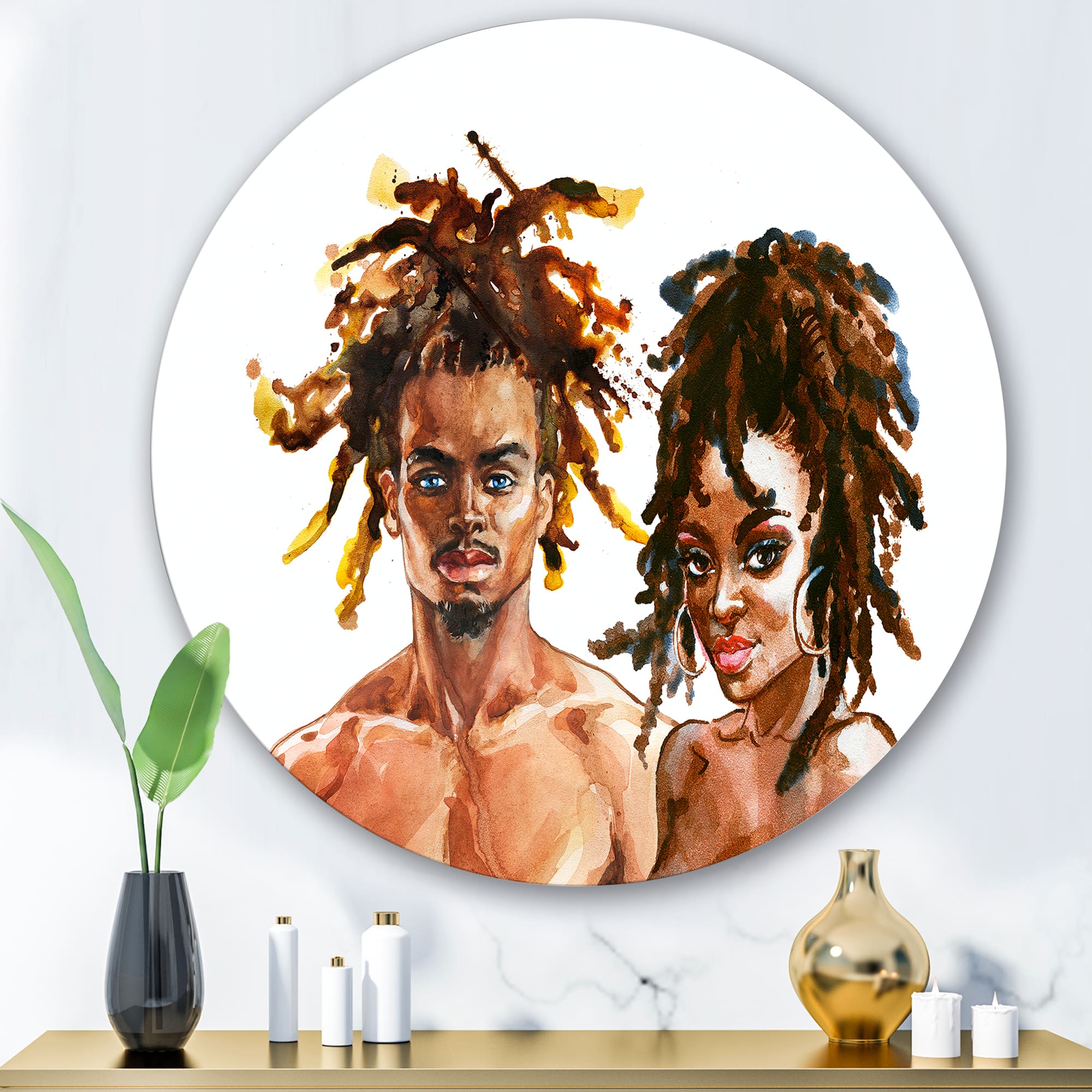 Designart - Portrait of Afro American Couple