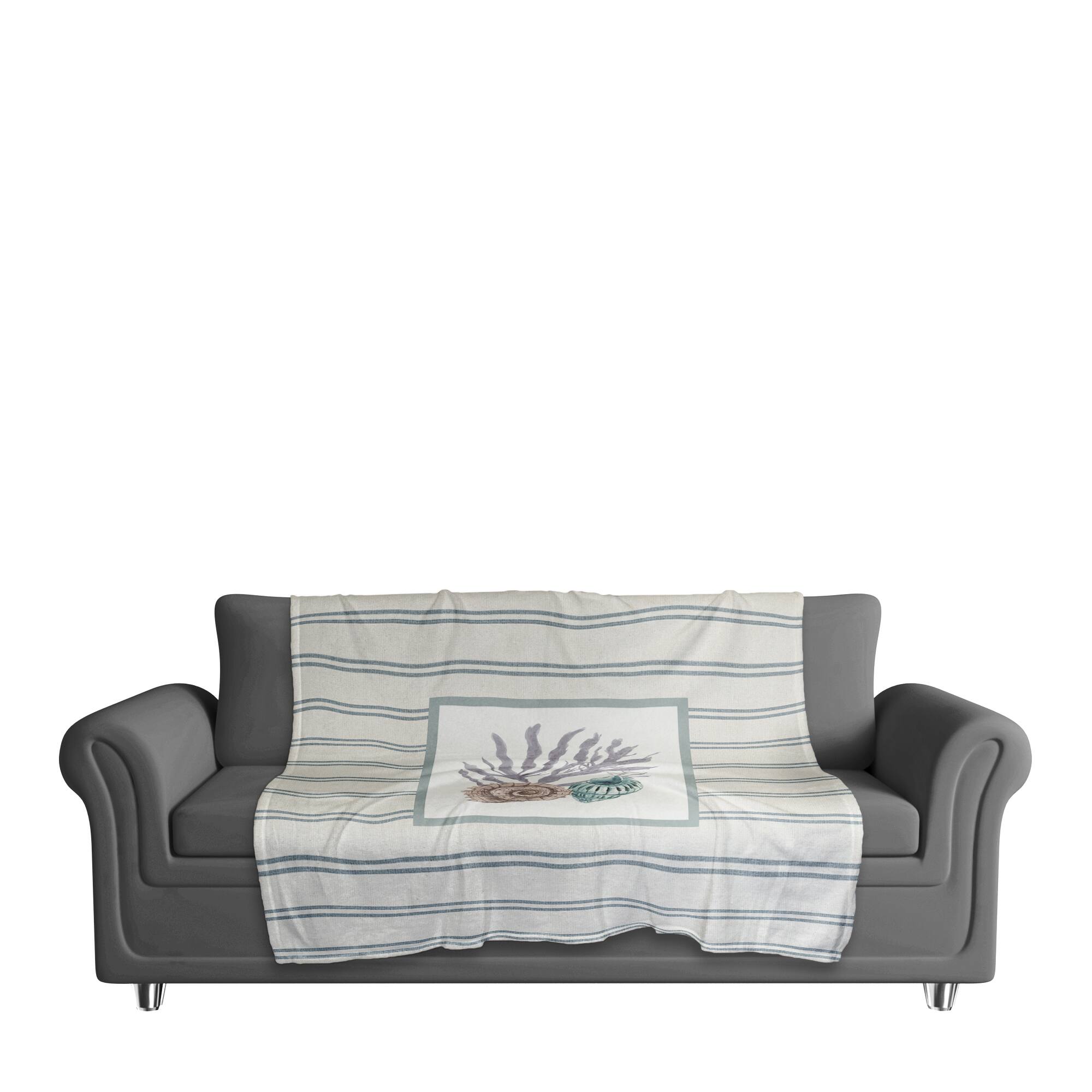 Snail and Banded Tulip Shell 50" x 60" Coral Fleece Blanket