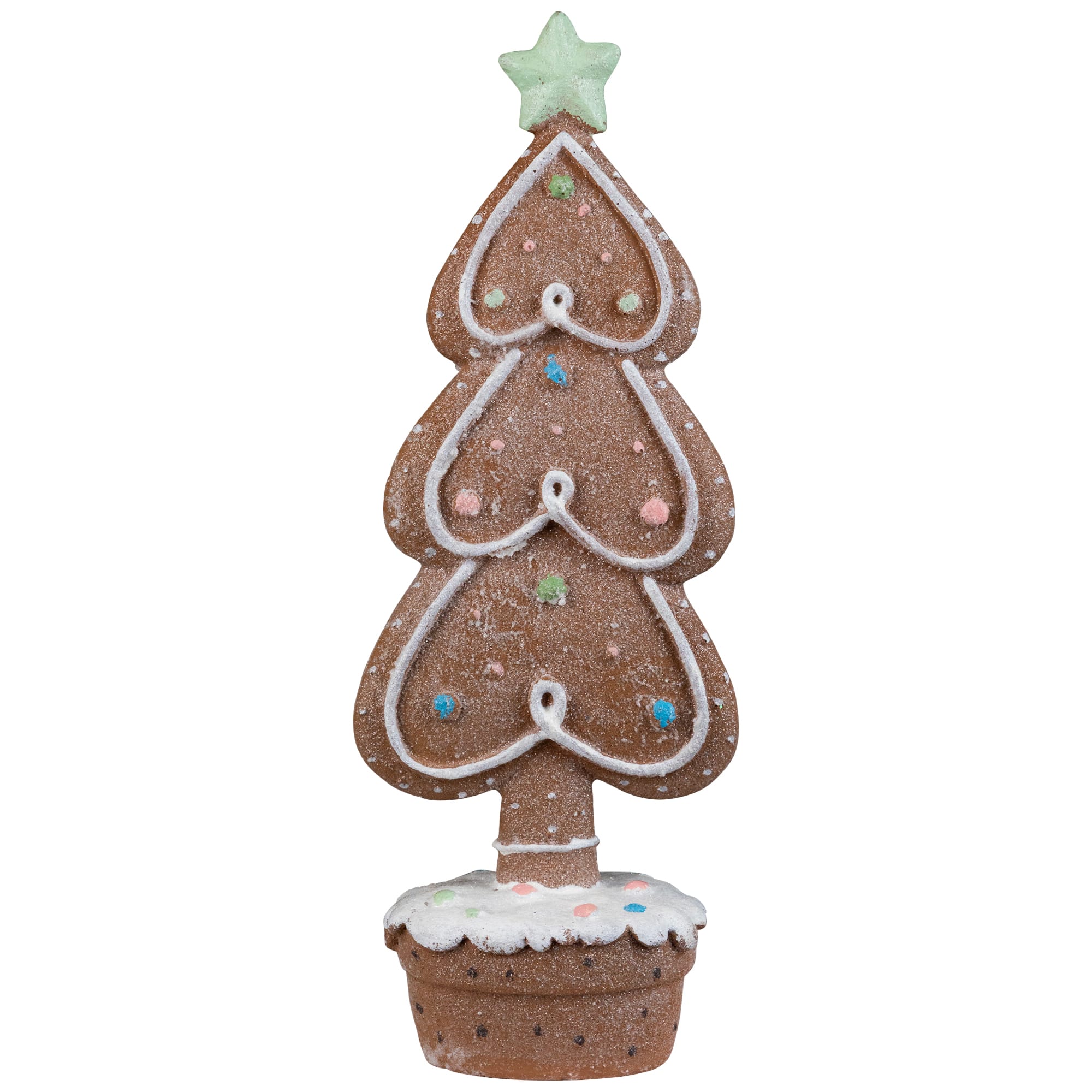 Northlight 11.5" Gingerbread Cookie Christmas Tree with Icing and Star Decoration in Brown | Michaels®