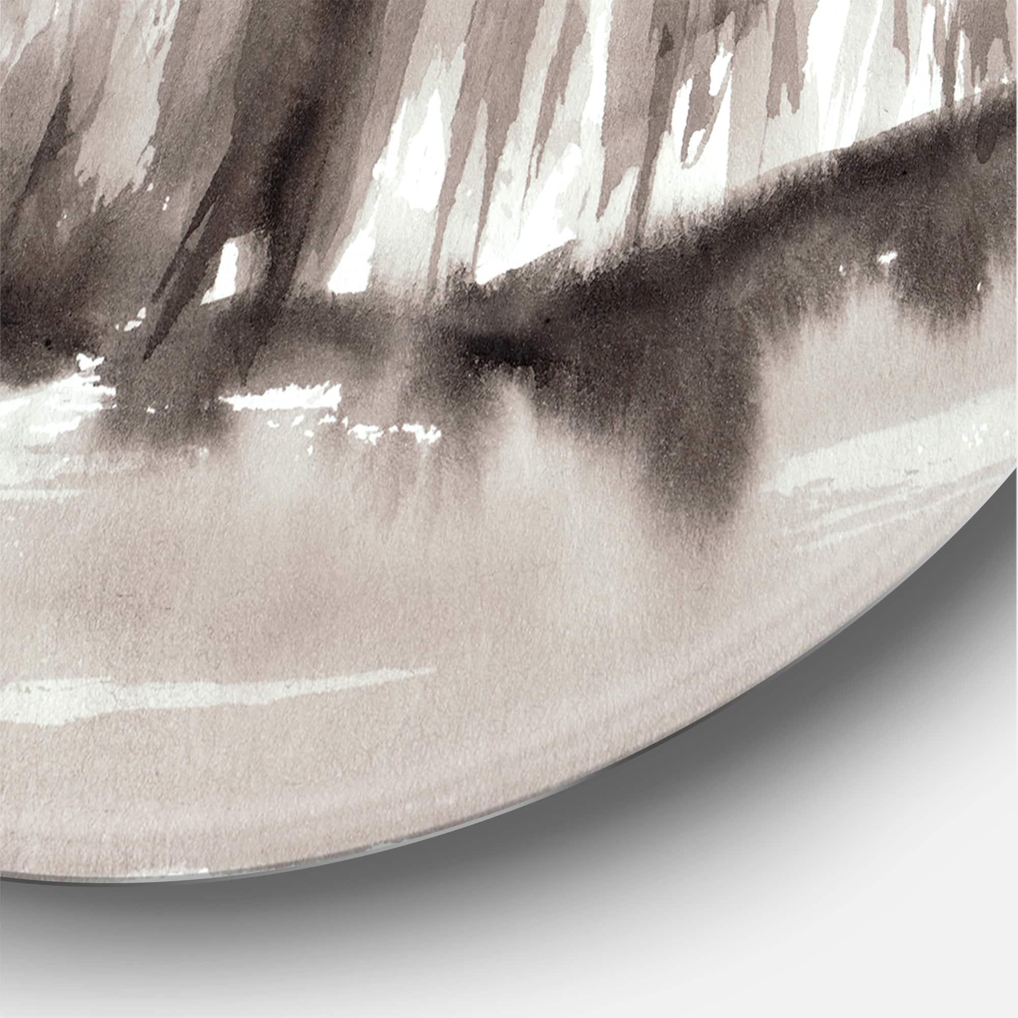 Designart - Monochrome Cliffs By The Lake