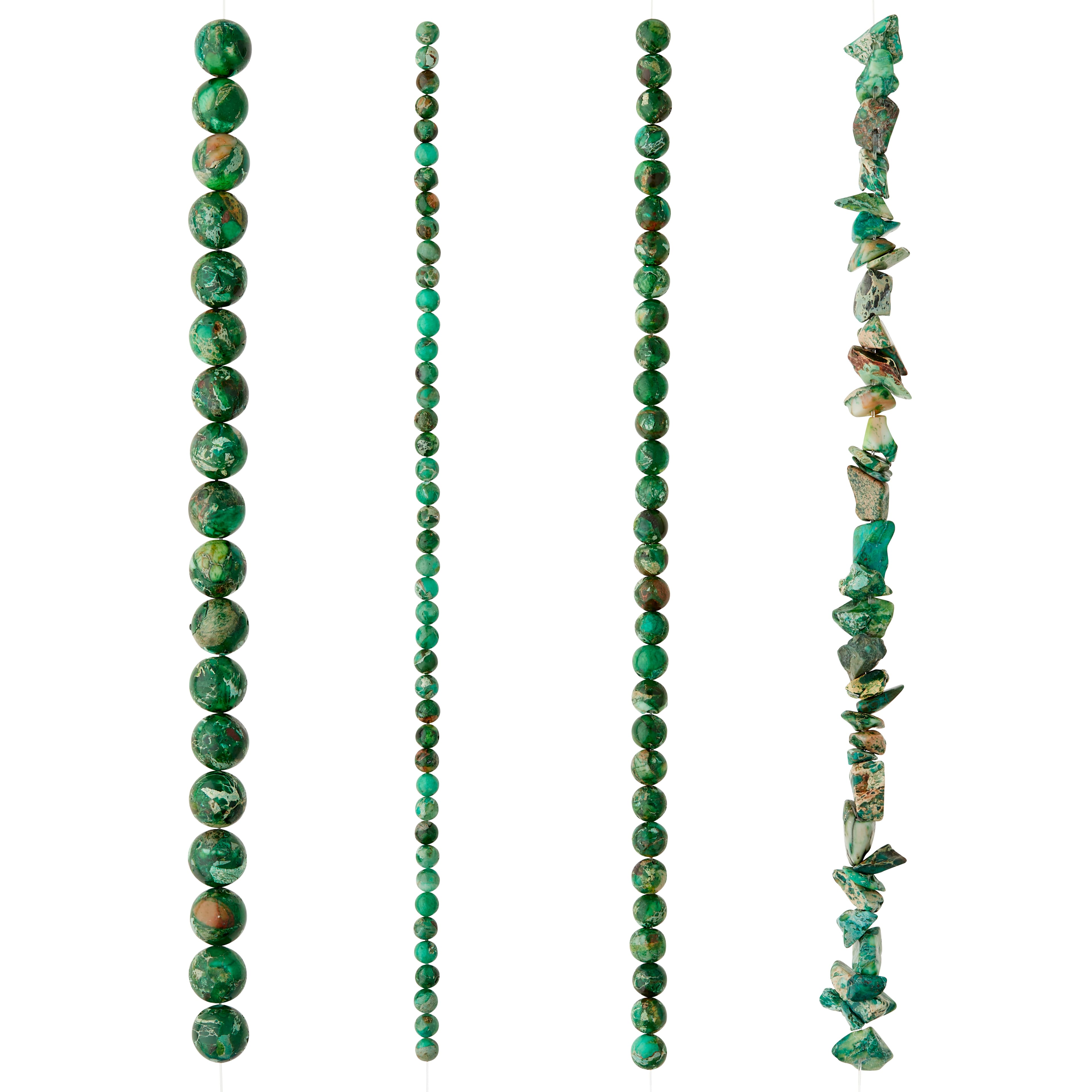 Green Jasper Stone Mix Beads by Bead Landing™