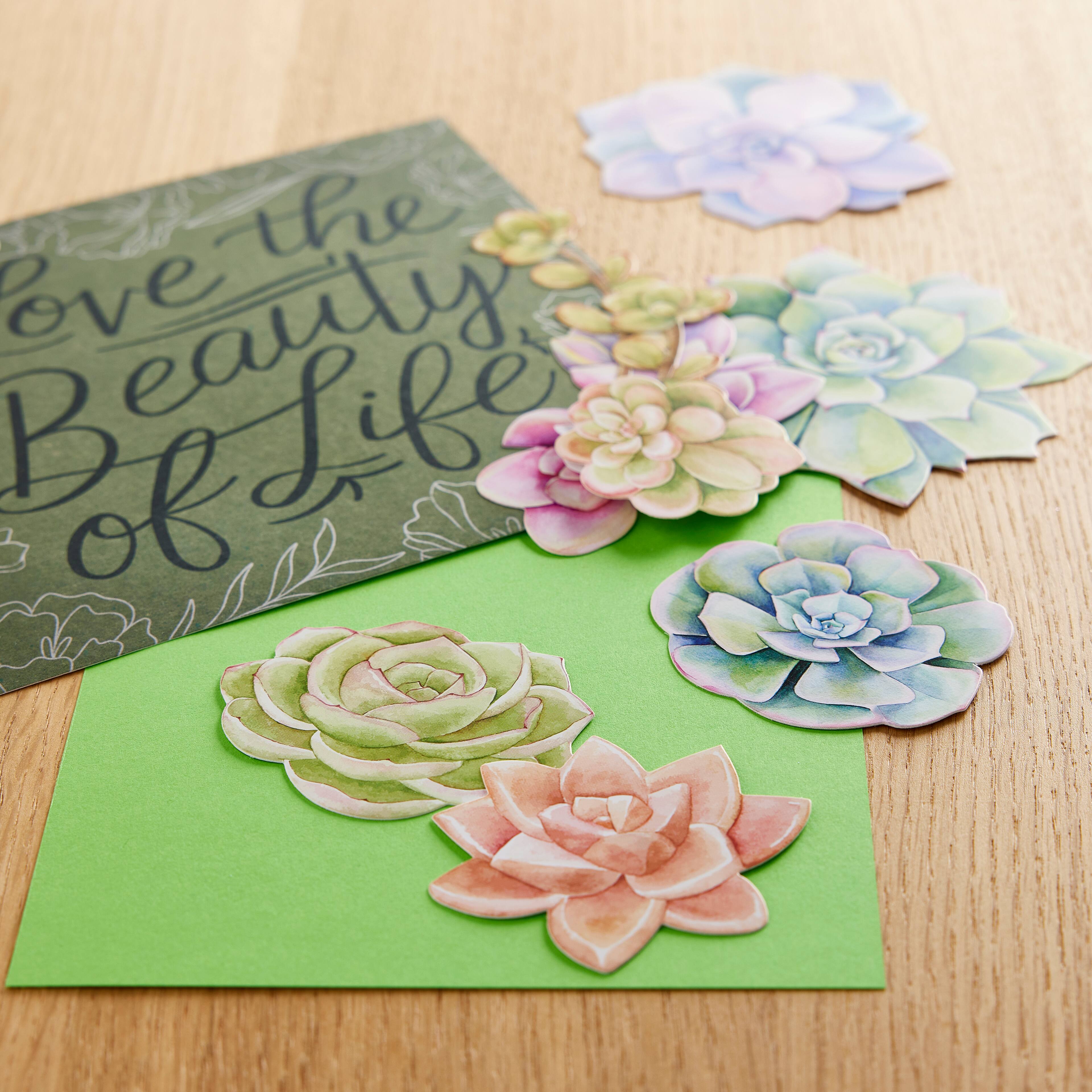 12 Pack: Succulent Die Cut Stickers by Recollections™