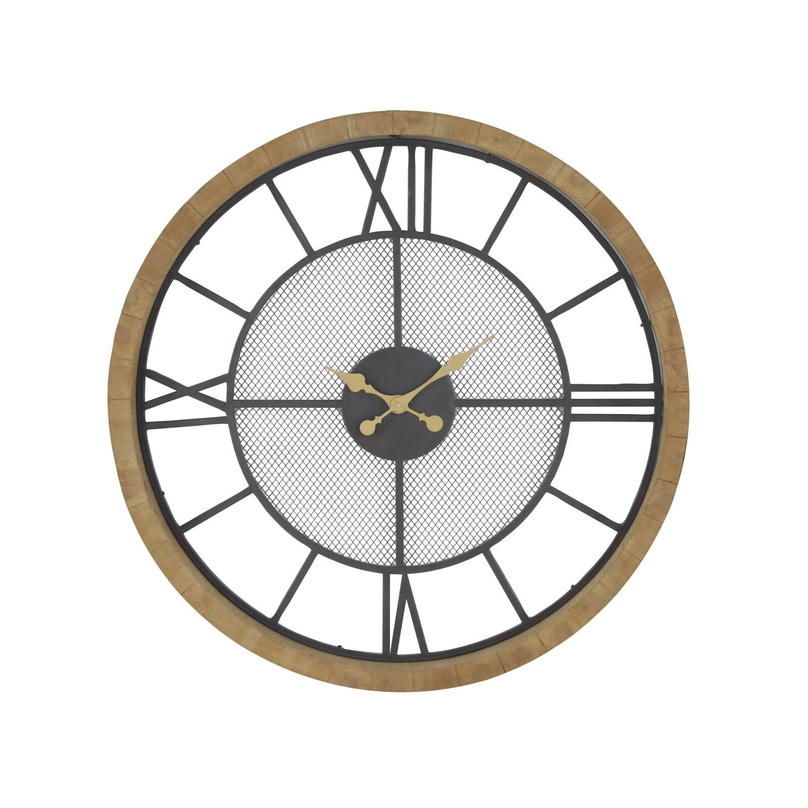 40" White Wood Vintage Wall Clock