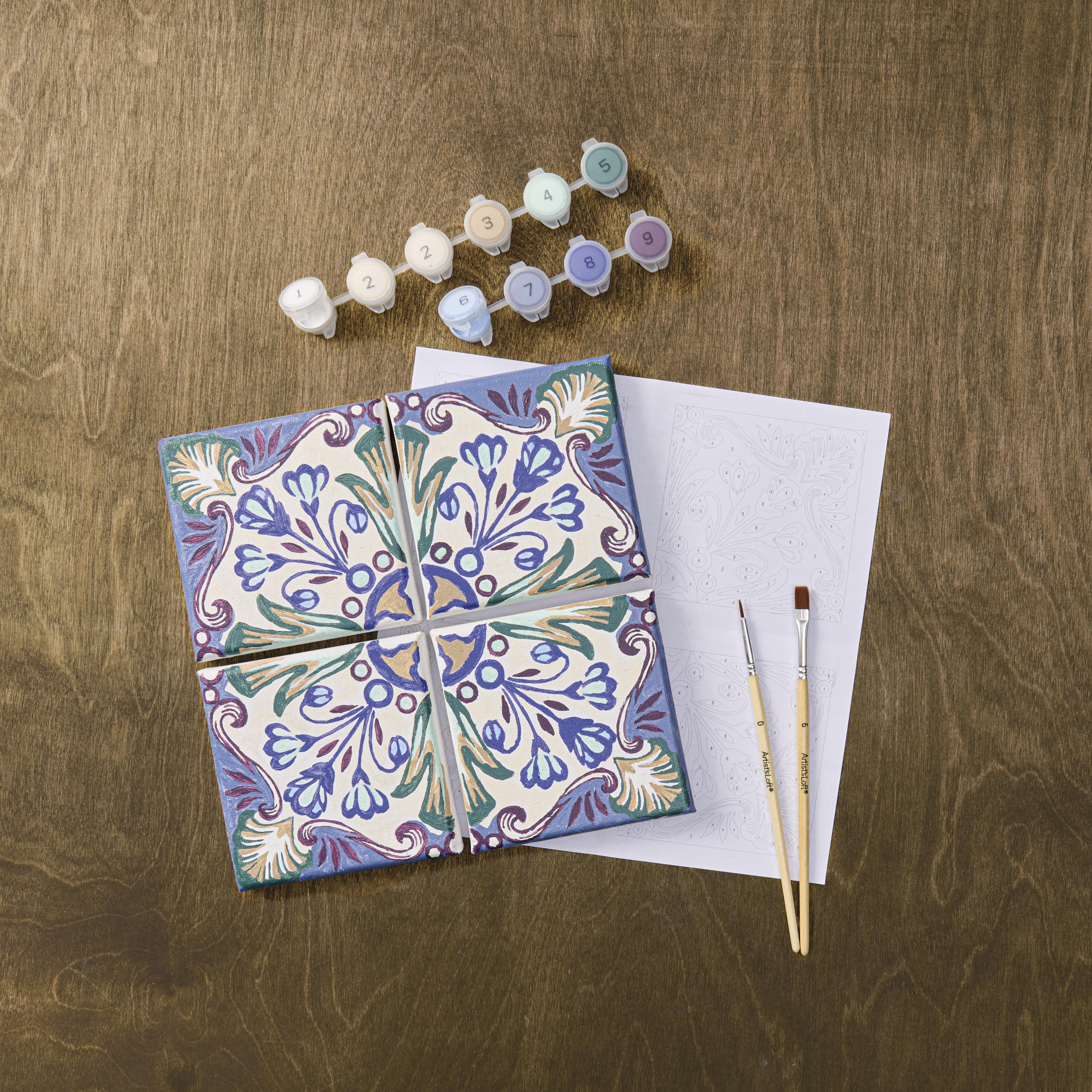 Coastal Tile Paint-by-Number Gallery Mini Kit by Artist's Loft®