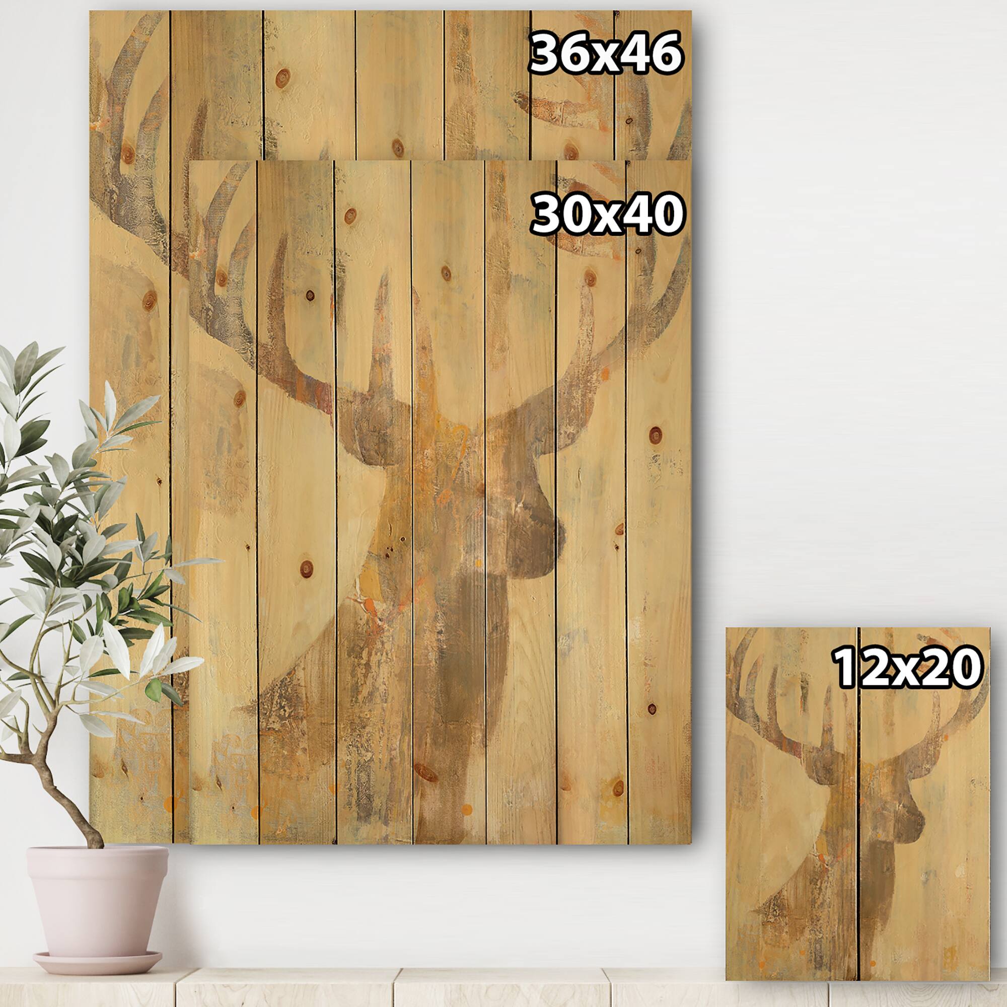 Designart - Golden Deer I