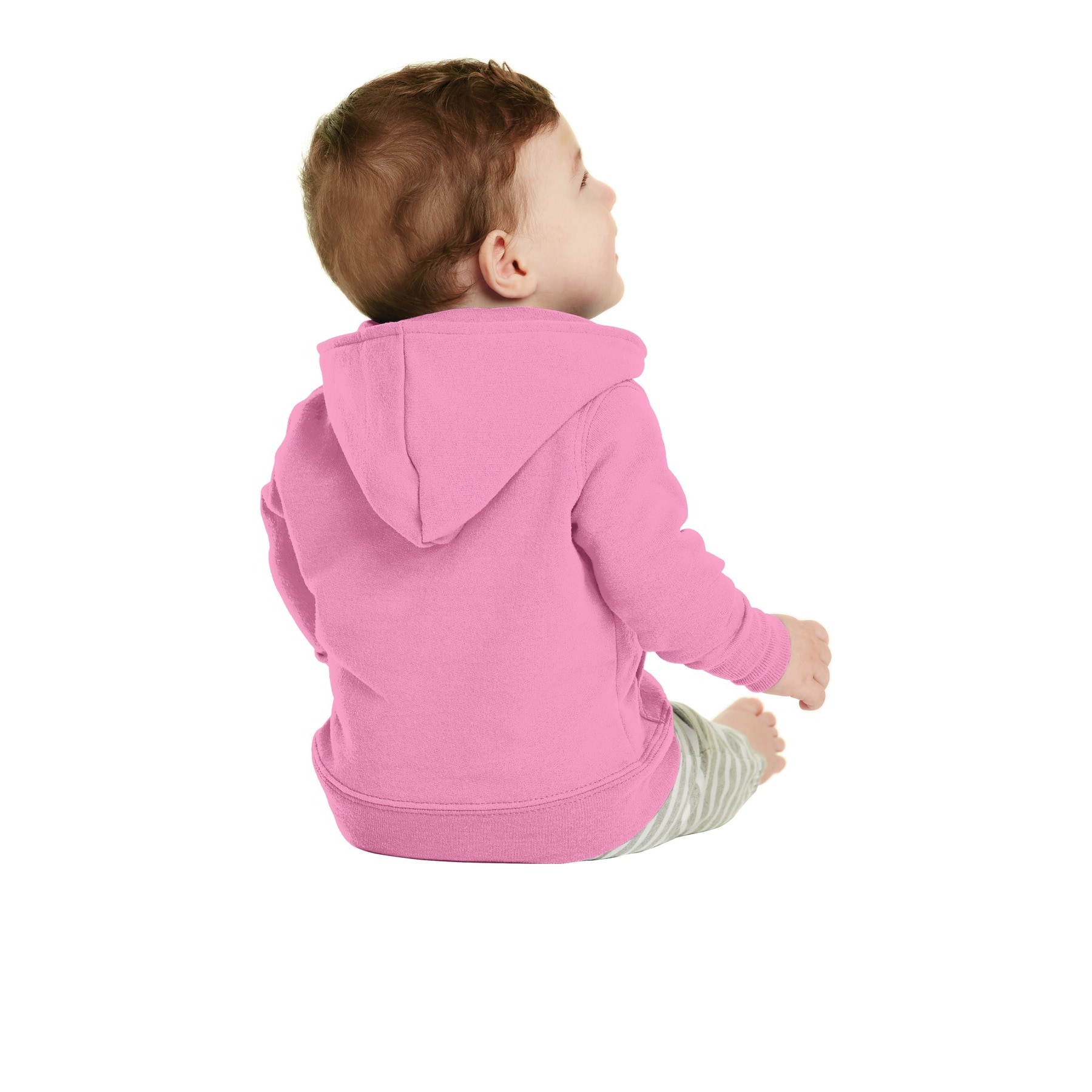 Port & Company® Core Fleece Full-Zip Hooded Infant Sweatshirt