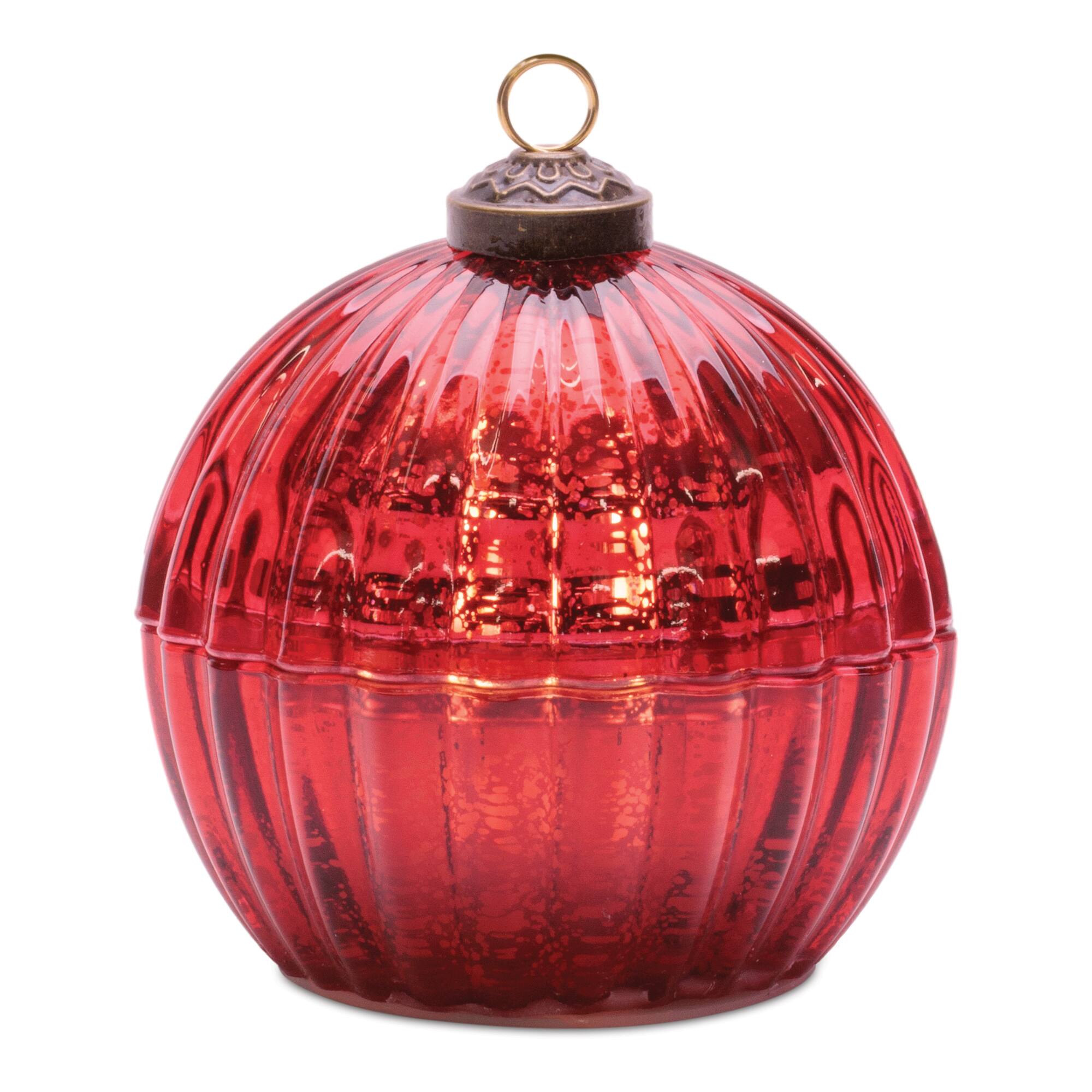 Melrose 4.25" LED Glass Ornament Candle