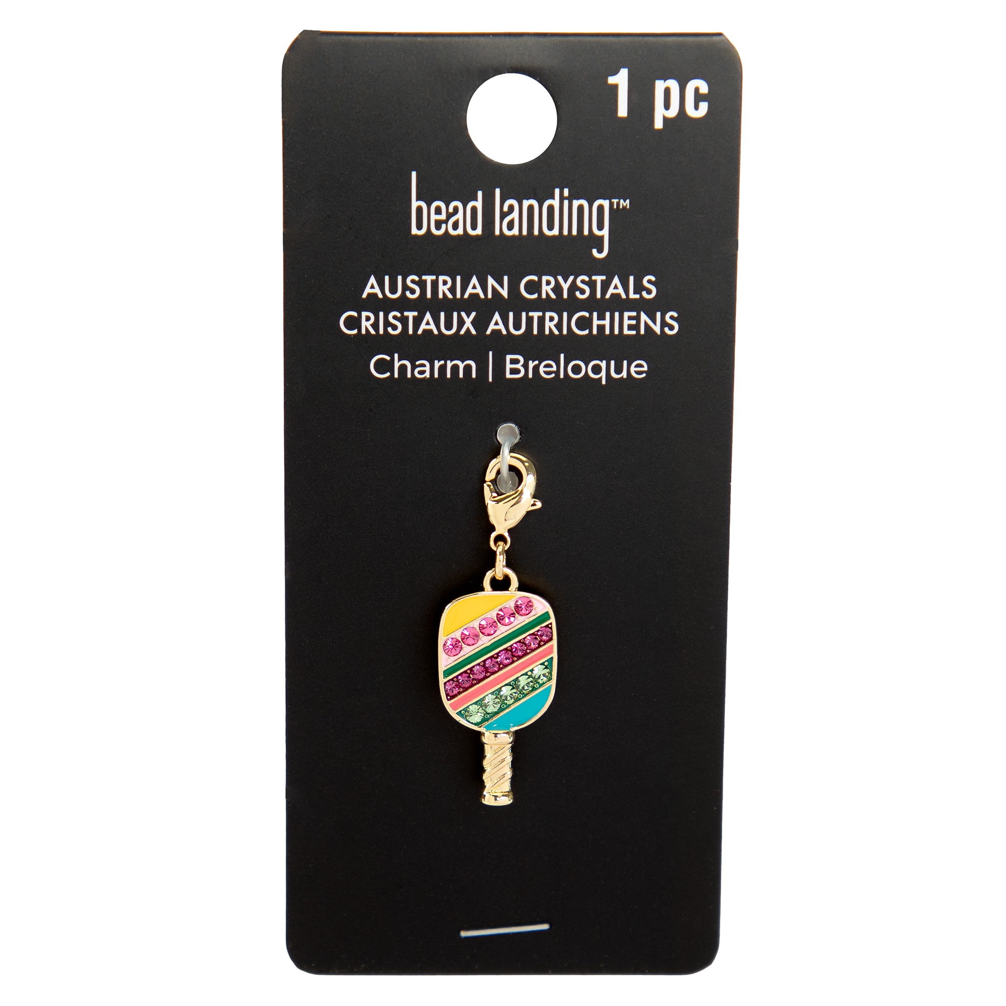 Pickleball Paddle Austrian Crystal Charm by Bead Landing™