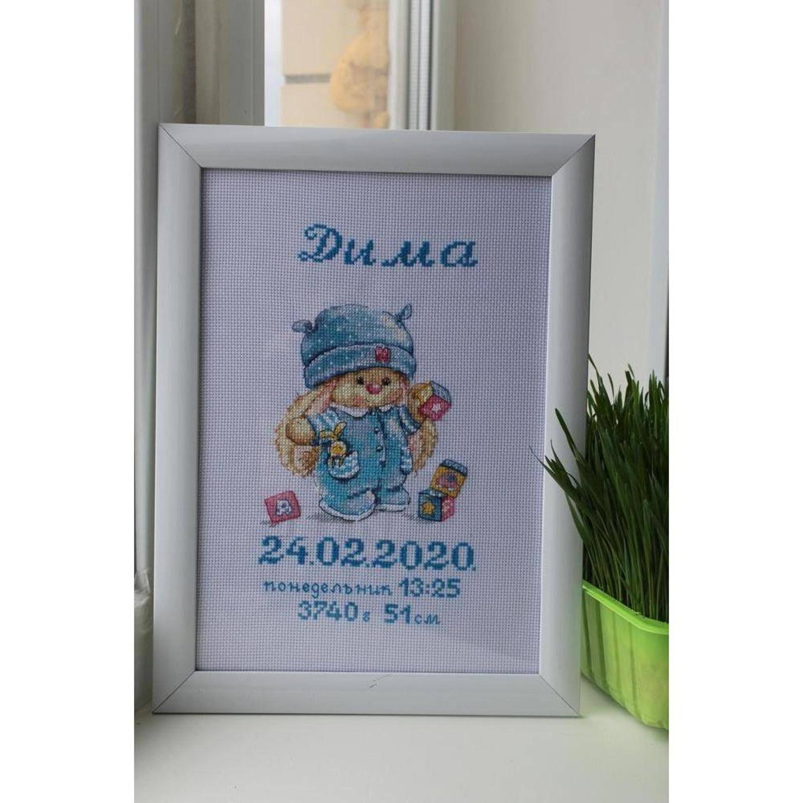 Alisa Rabbit Mi Baby Boy Cross Stitch Kit