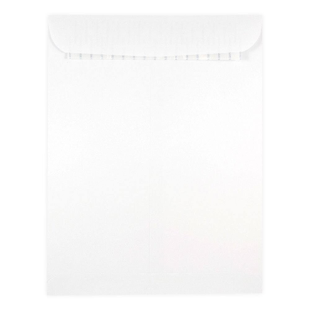 JAM Paper 9.5" x 12.5" White Open End Catalog Commercial Envelopes with Peel & Seal Closure