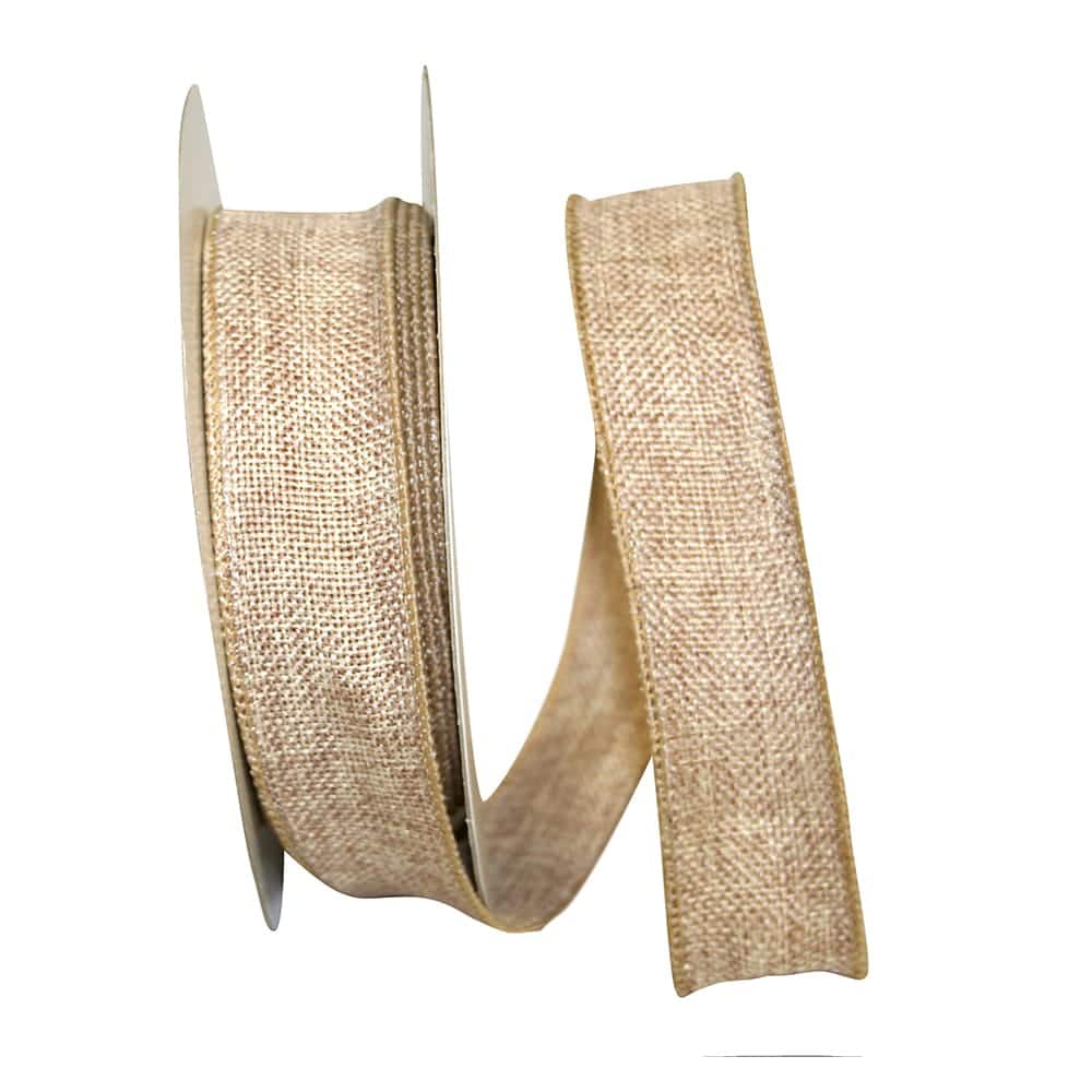 JAM Paper 1.5" x 25yd. Burlap Wired Ribbon