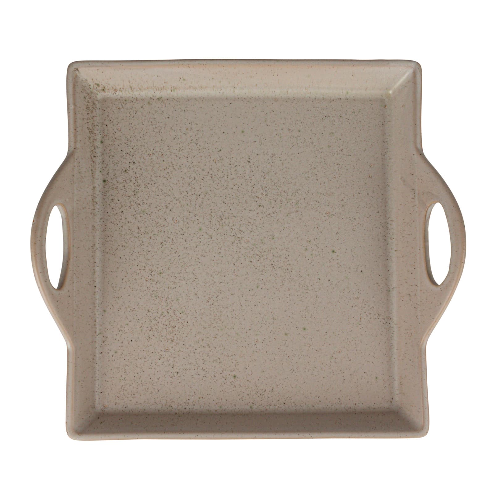 Hello Honey® 16.5" White Antique Elegance Stoneware Serving Tray with Handles