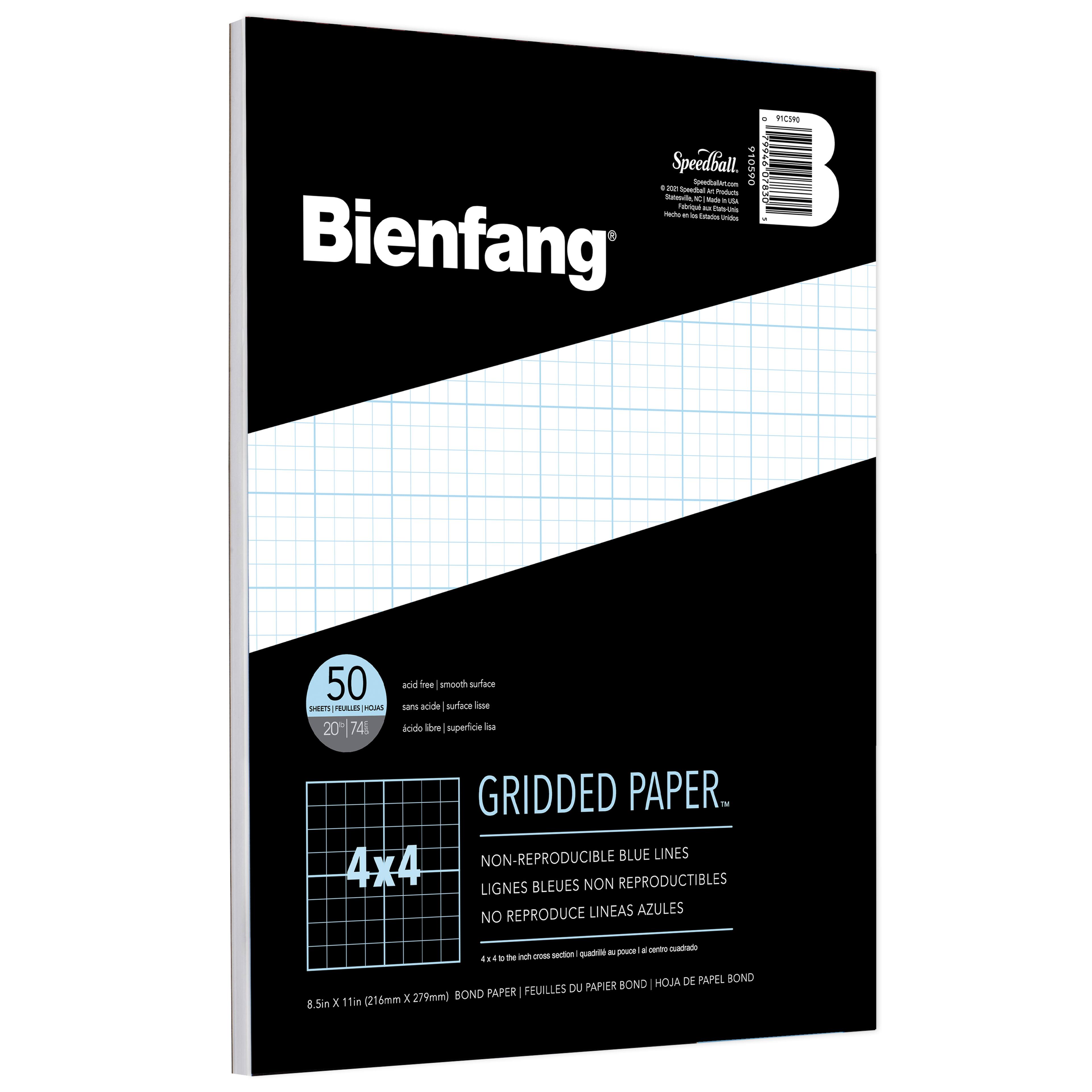 Bloc de papier quadrillé graphiste de Bienfang
