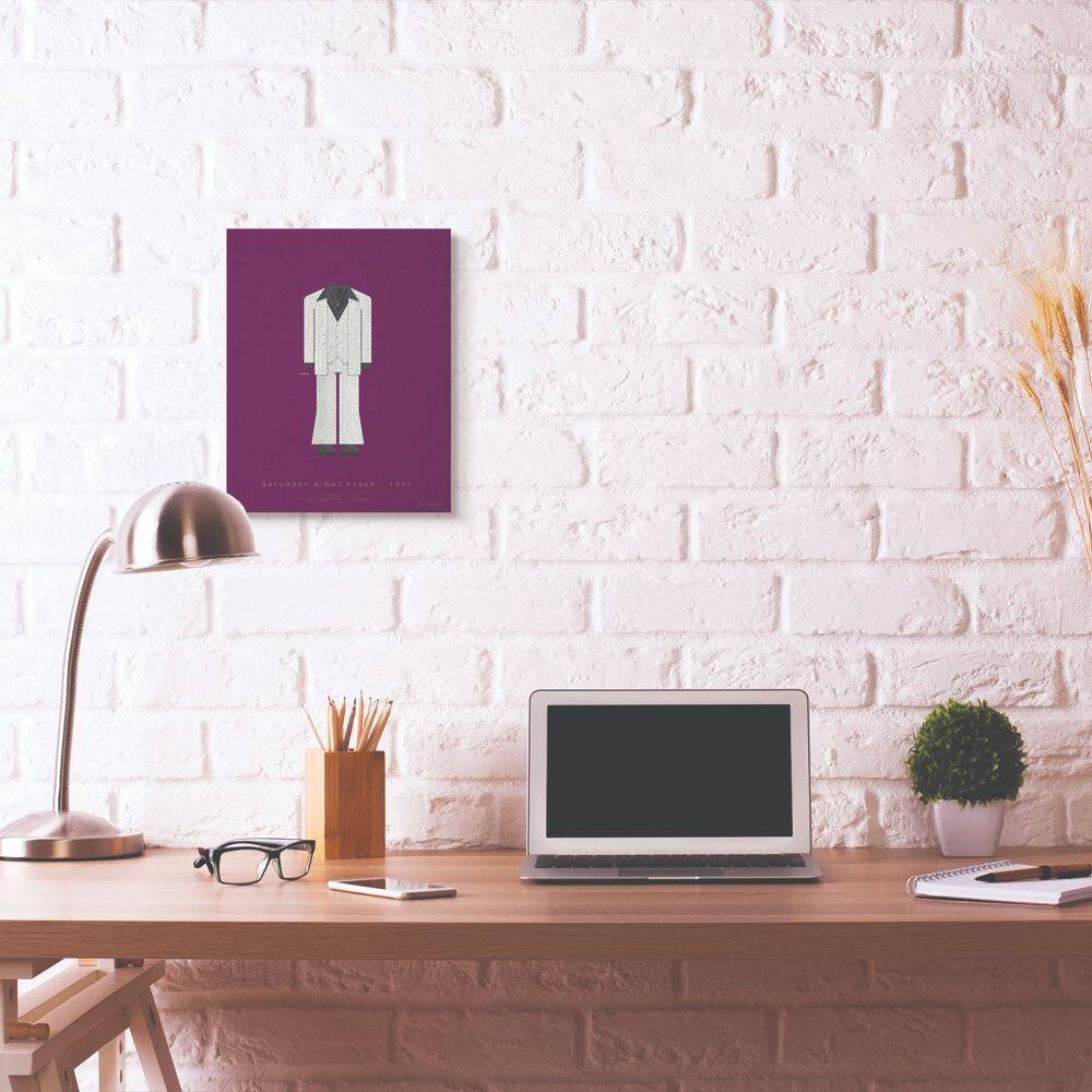 Stupell Industries Saturday Night Fever Minimalist Illustration Canvas Wall Art