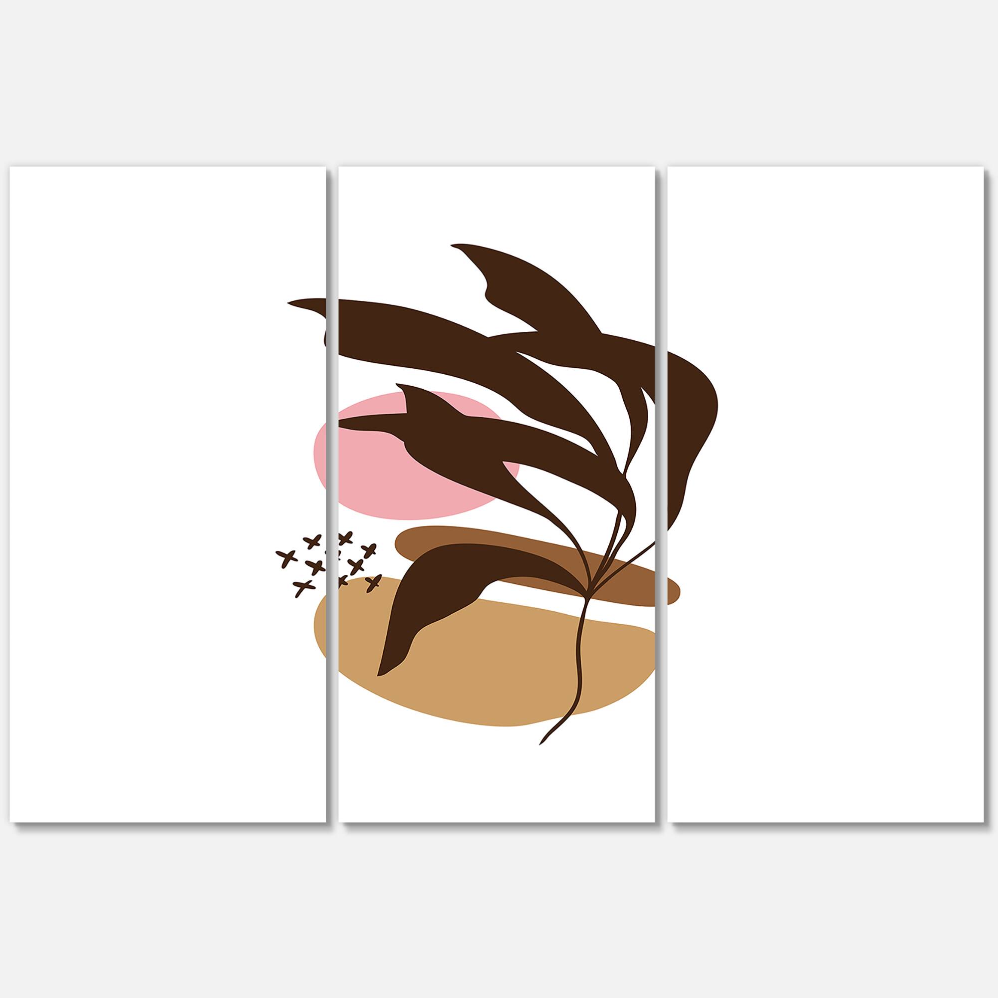 Designart - Elementary Shapes With Abstract Plants