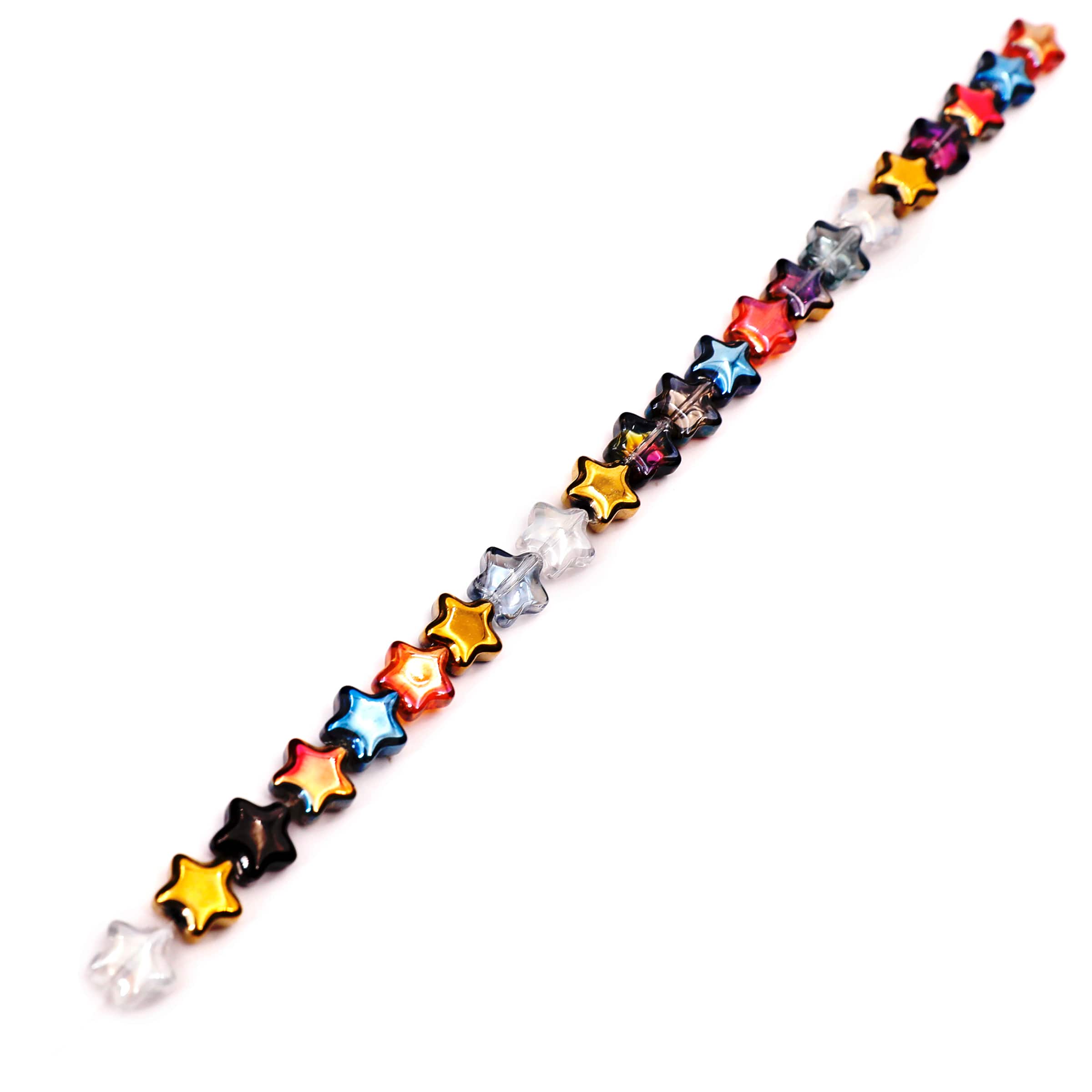 8mm Multicolor Star Glass Beads by Bead Landing™