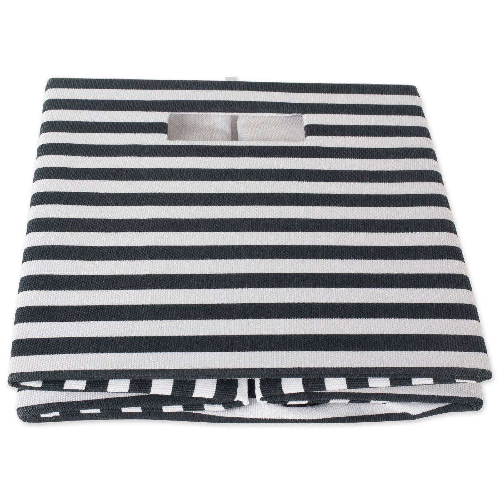 DII® 13" Black Pinstripe Storage Cube