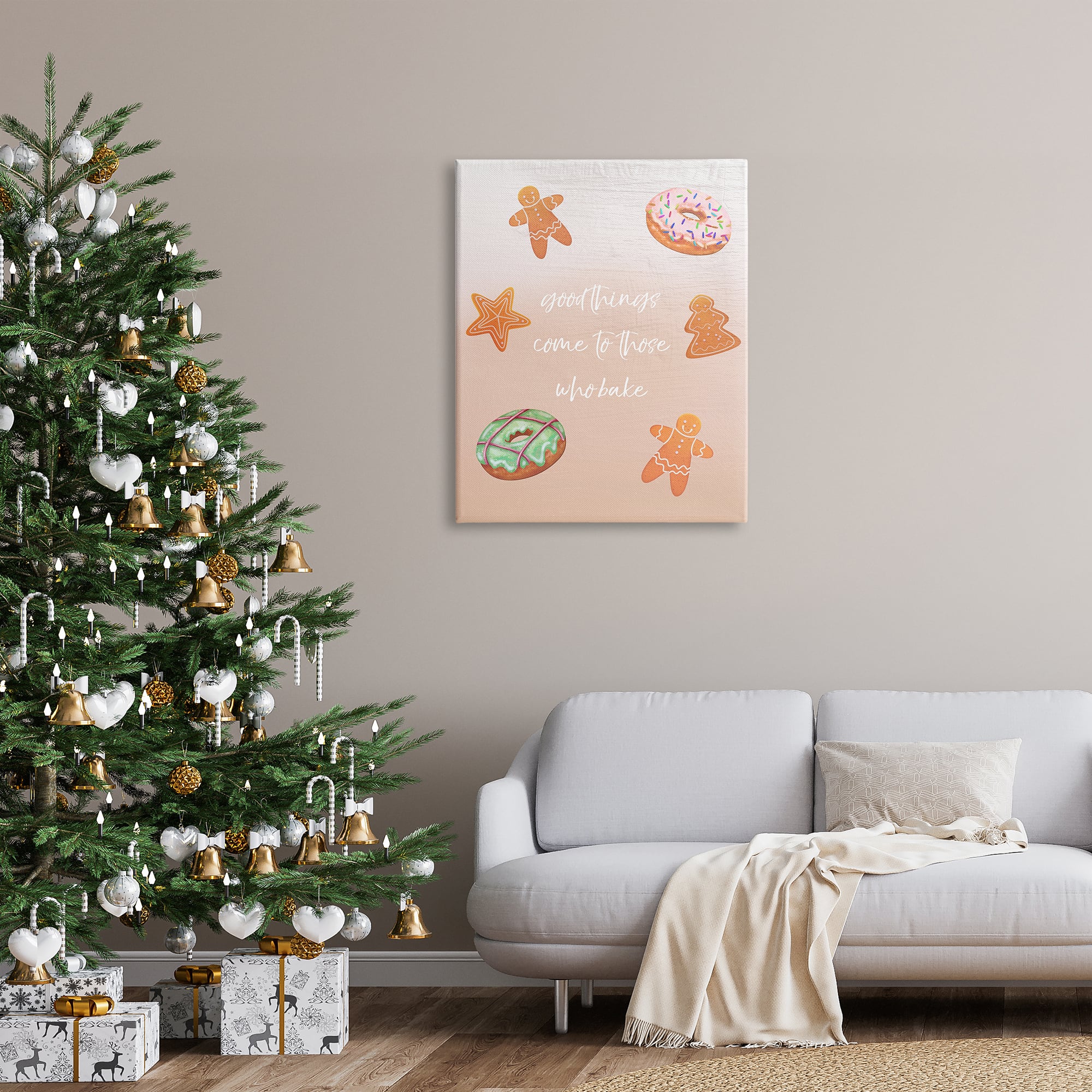 Stupell Industries Those Who Bake Holiday Cookies Canvas Wall Art