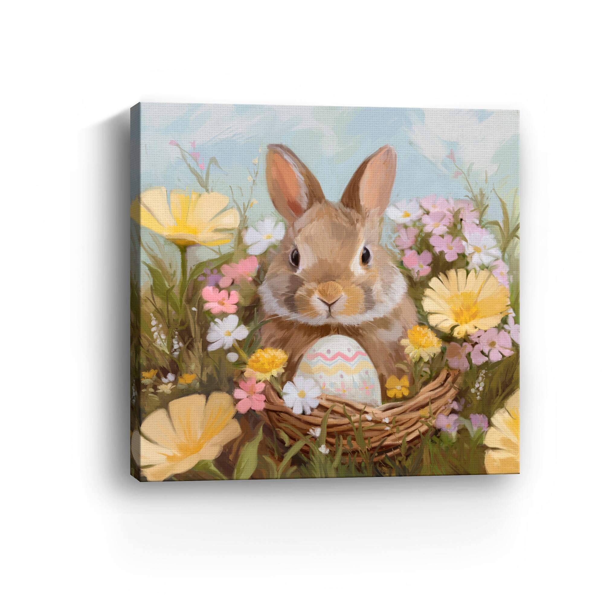 Lumaprints Flowers Bunny Canvas Giclée Art