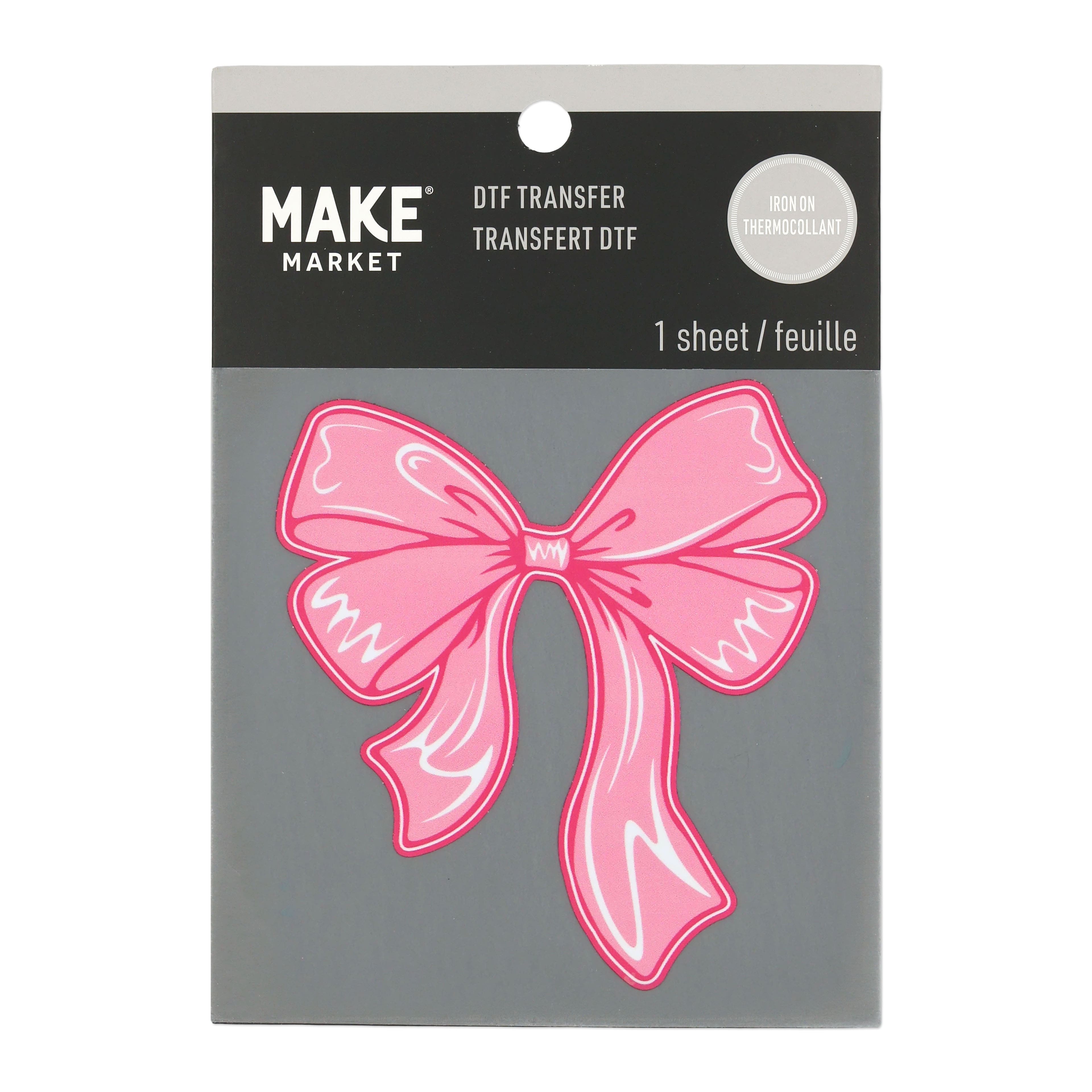 Pink Bow Direct to Film Transfer by Make Market®