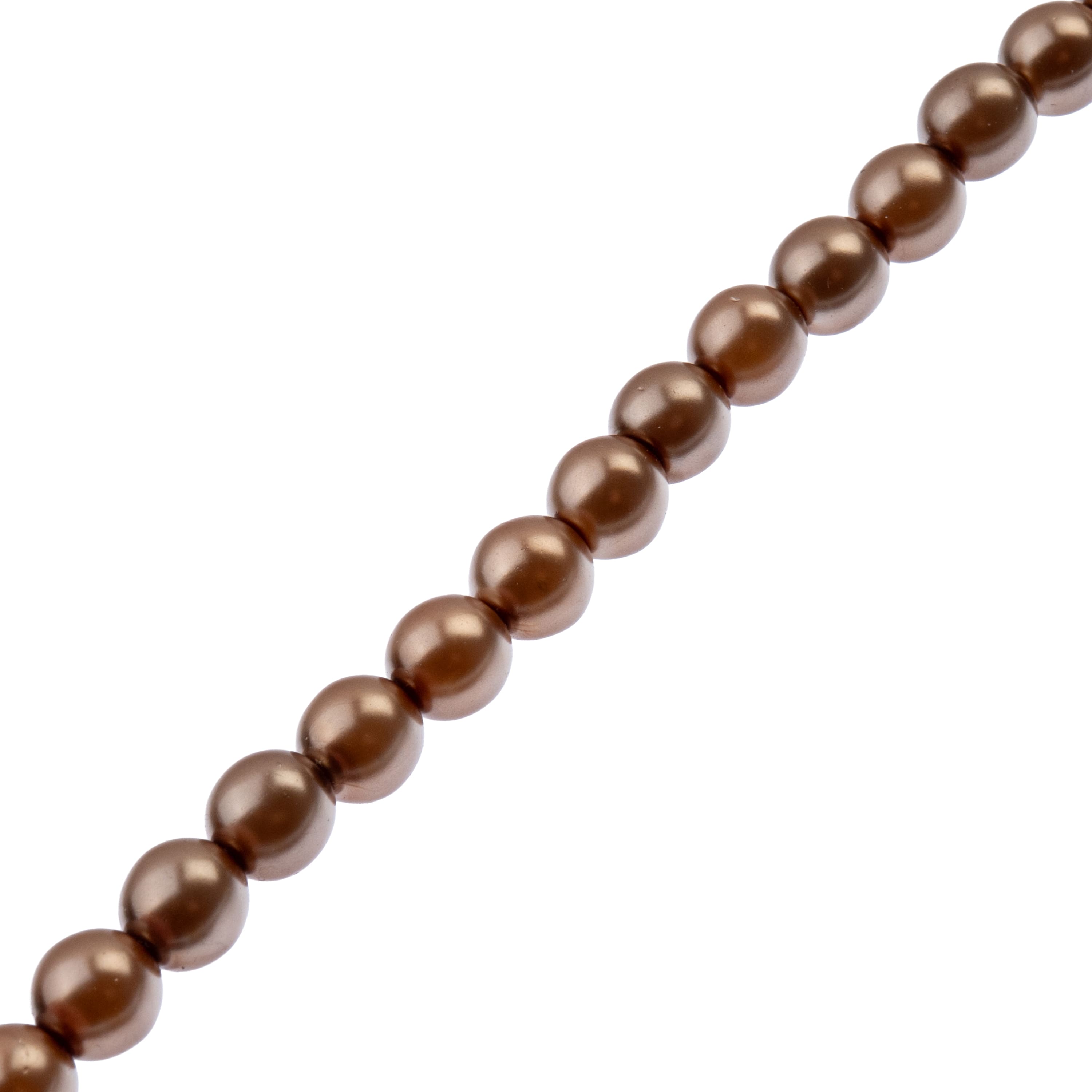 6mm Round Pearl Czech Glass Beads