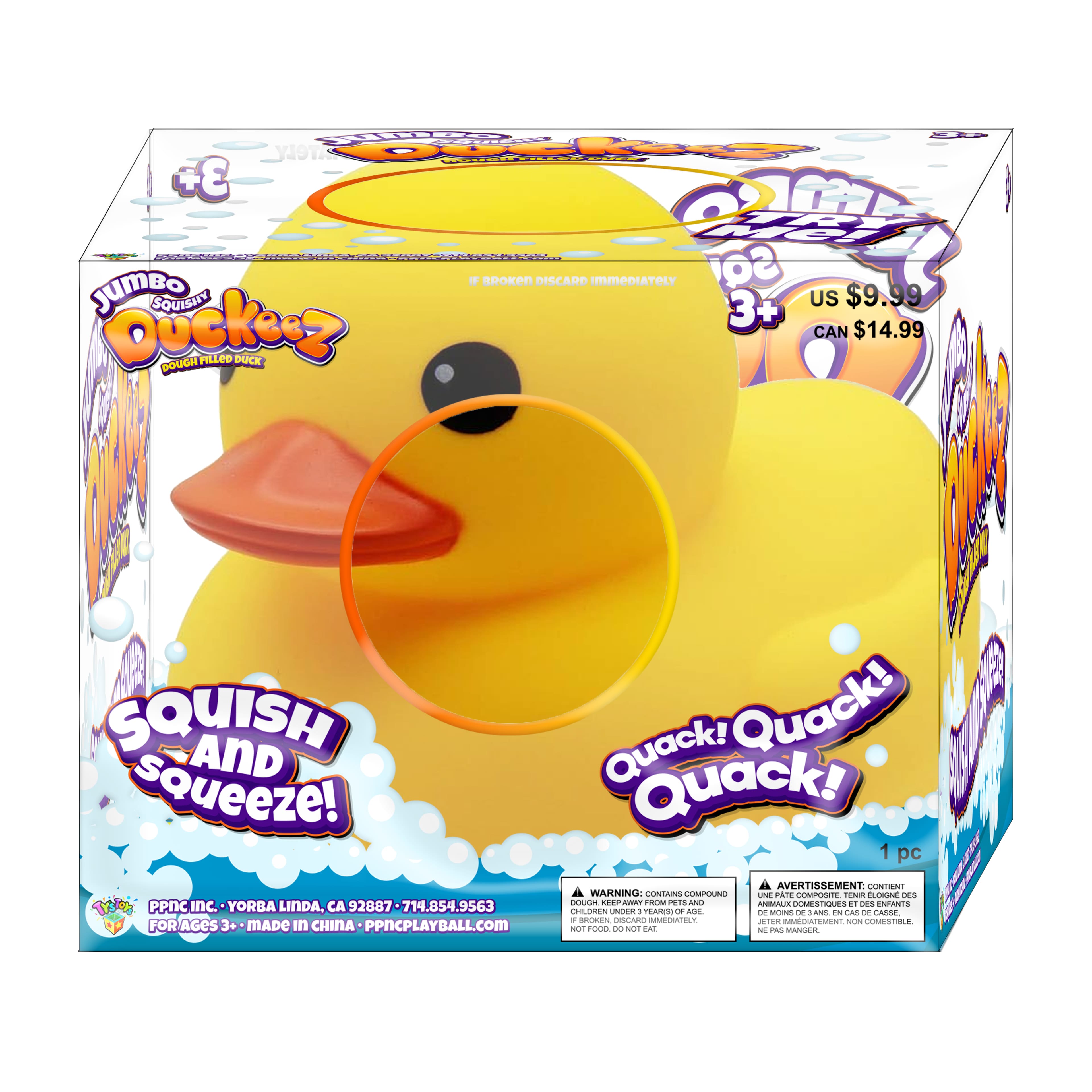Duckeez Jumbo Yellow Squishy Duck