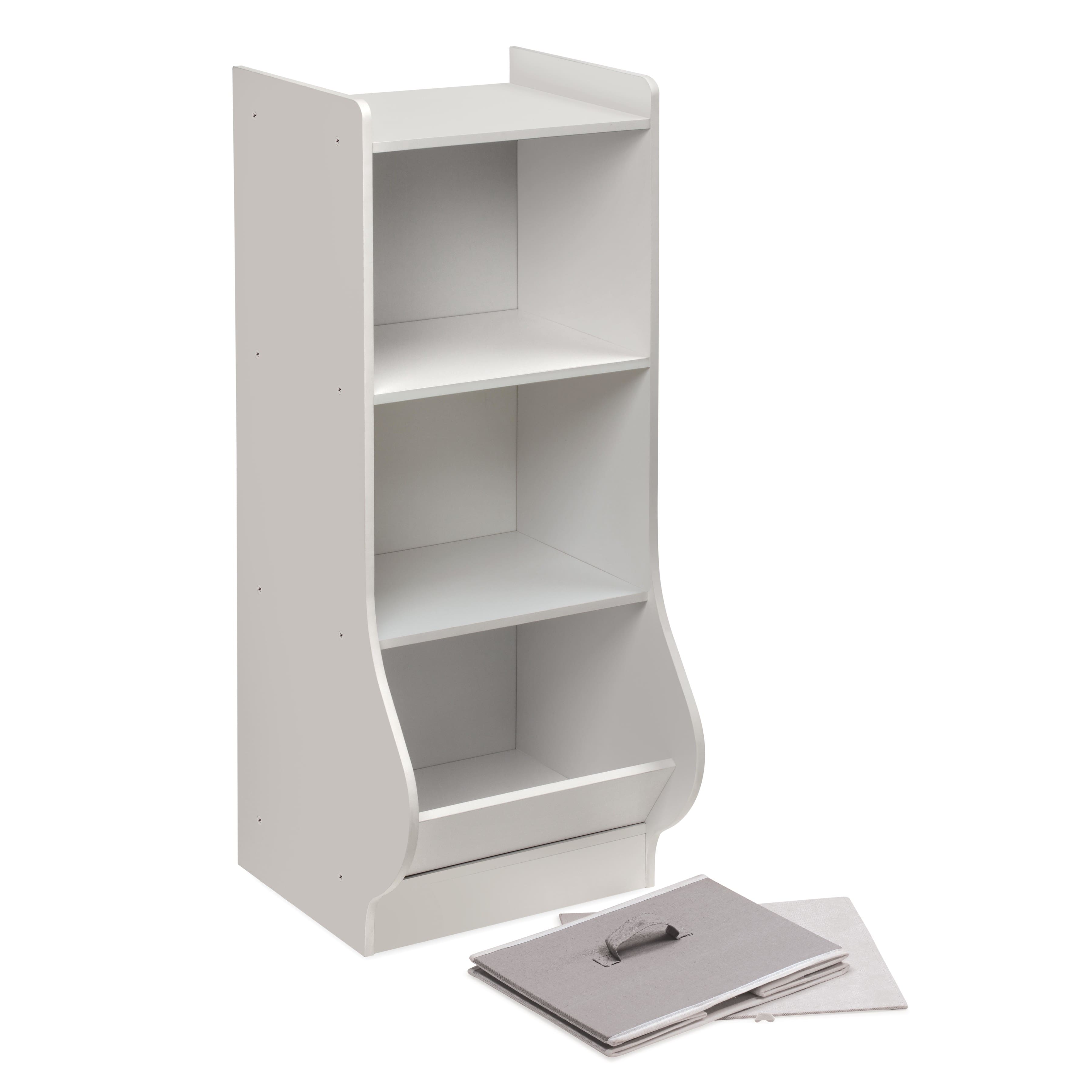 Badger Basket White Upright Storage Nook With Reversible Basket