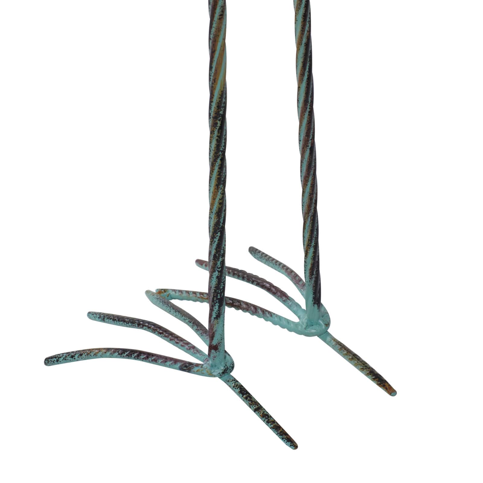 Set of 2 Green Metal Coastal Garden Sculpture, 40", 38"