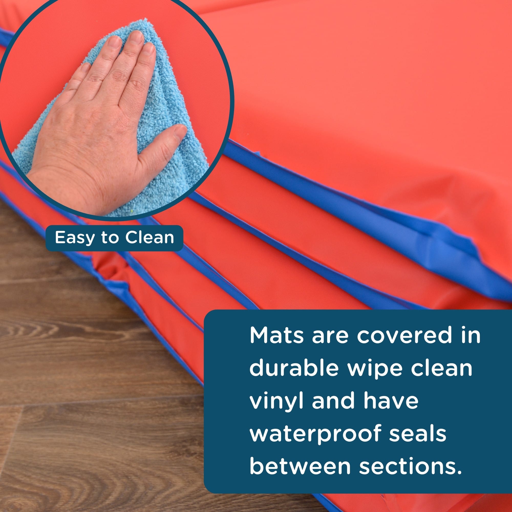 Children's Factory Red & Blue 4 Section Folding Rest Nap Mat