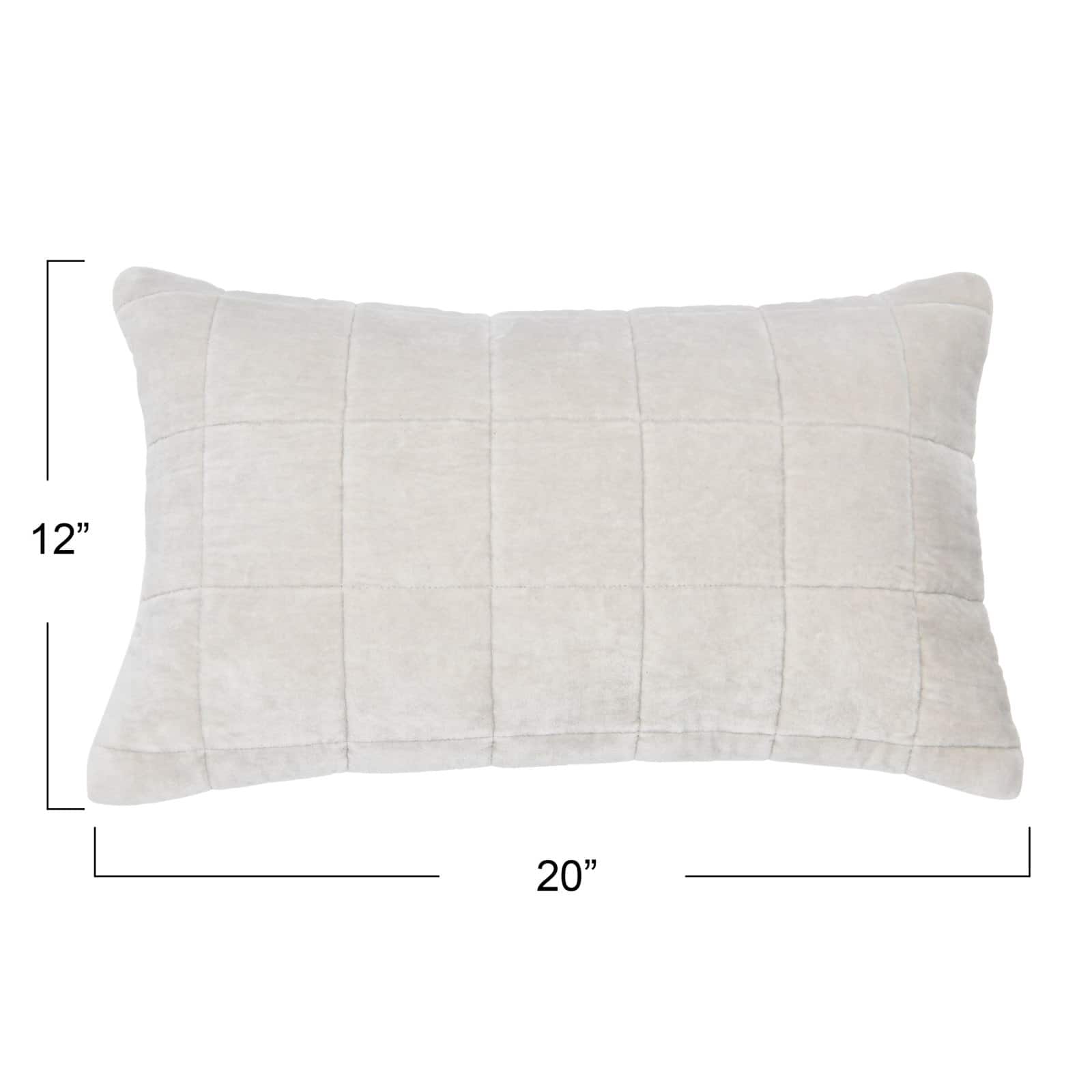 Hello Honey® 20" Quilted Velvet Lumbar Pillow Cover