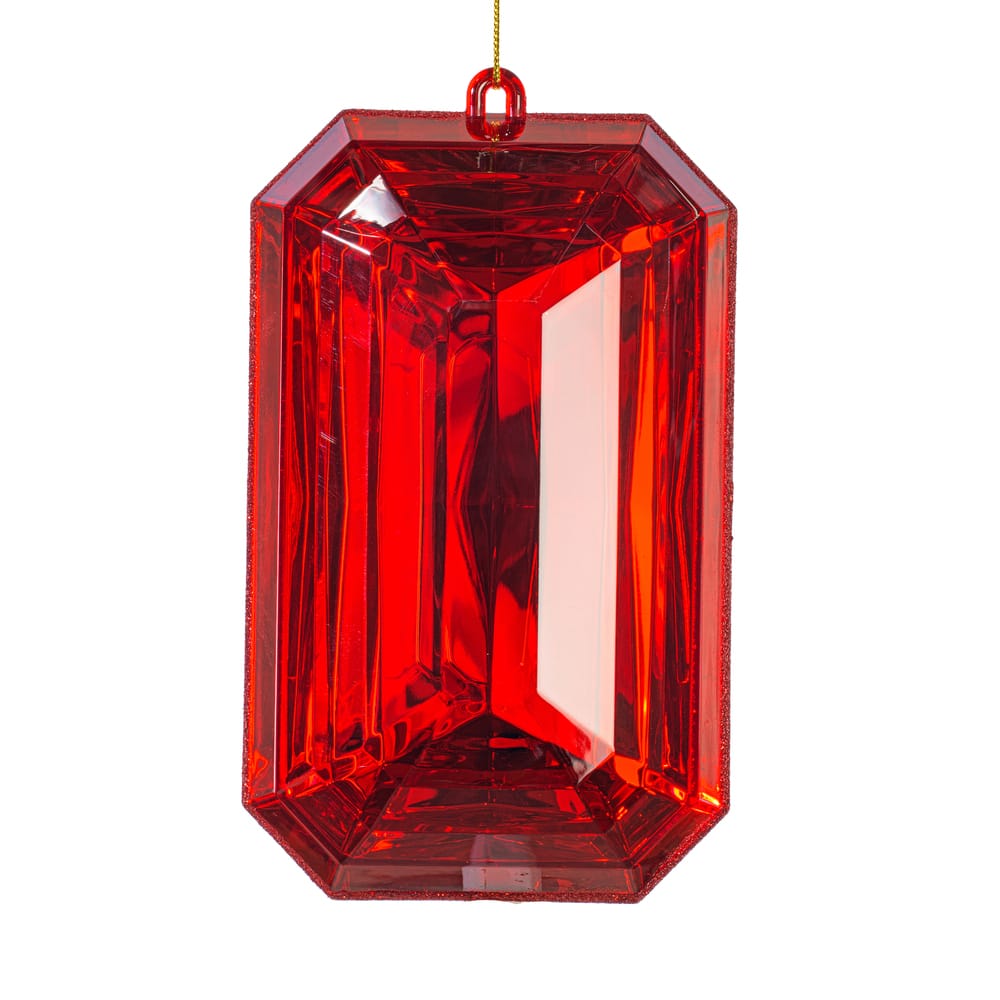 Vickerman 8" Rectangle Jewel Glitter Ornaments, 2ct.