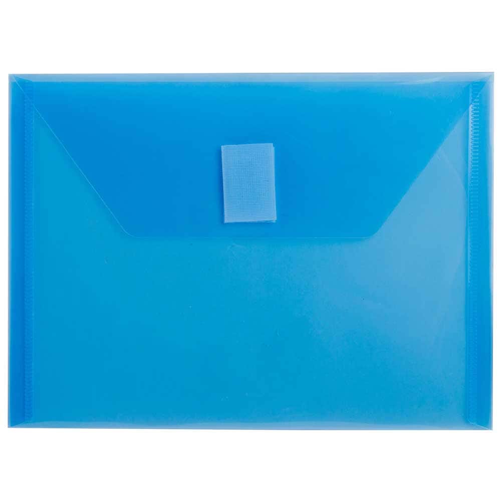 JAM Paper 5.5" x 7.5" Plastic Hook & Loop Closure Envelopes