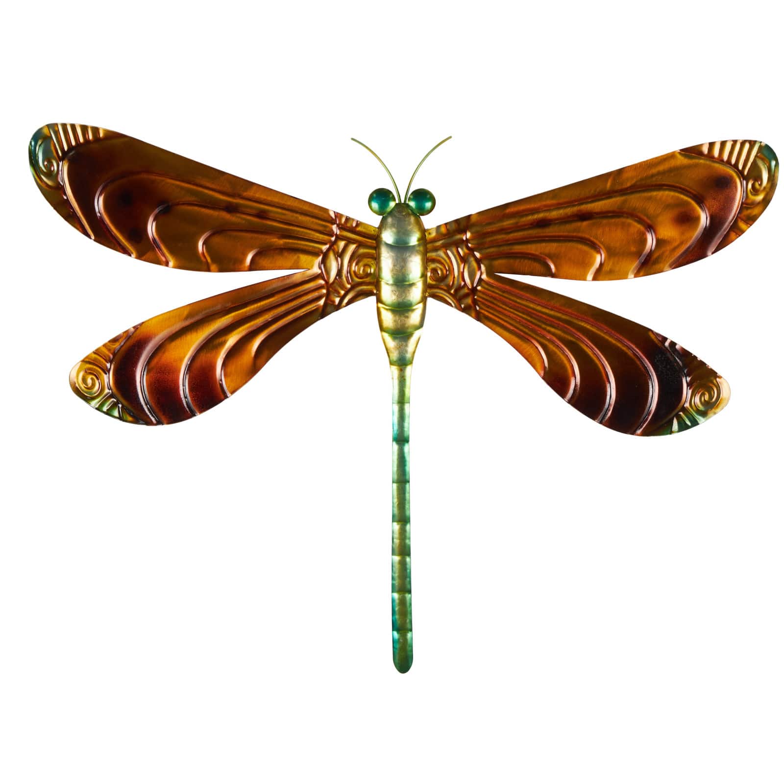 24" x 18" Multicolor Stainless Steel Dragonfly Home Wall Décor