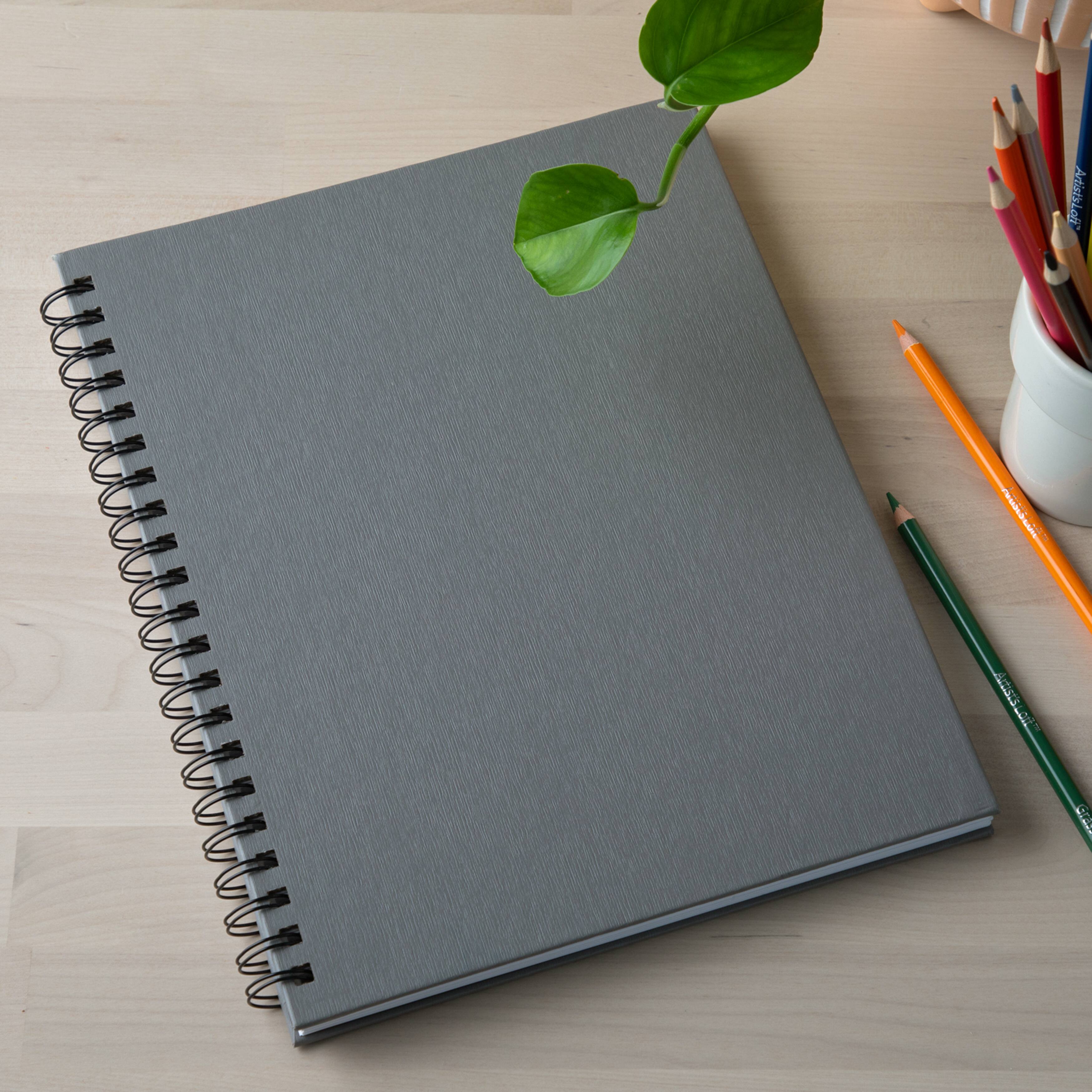 Cahier à croquis gris à reliure métallique d'Artist's Loft