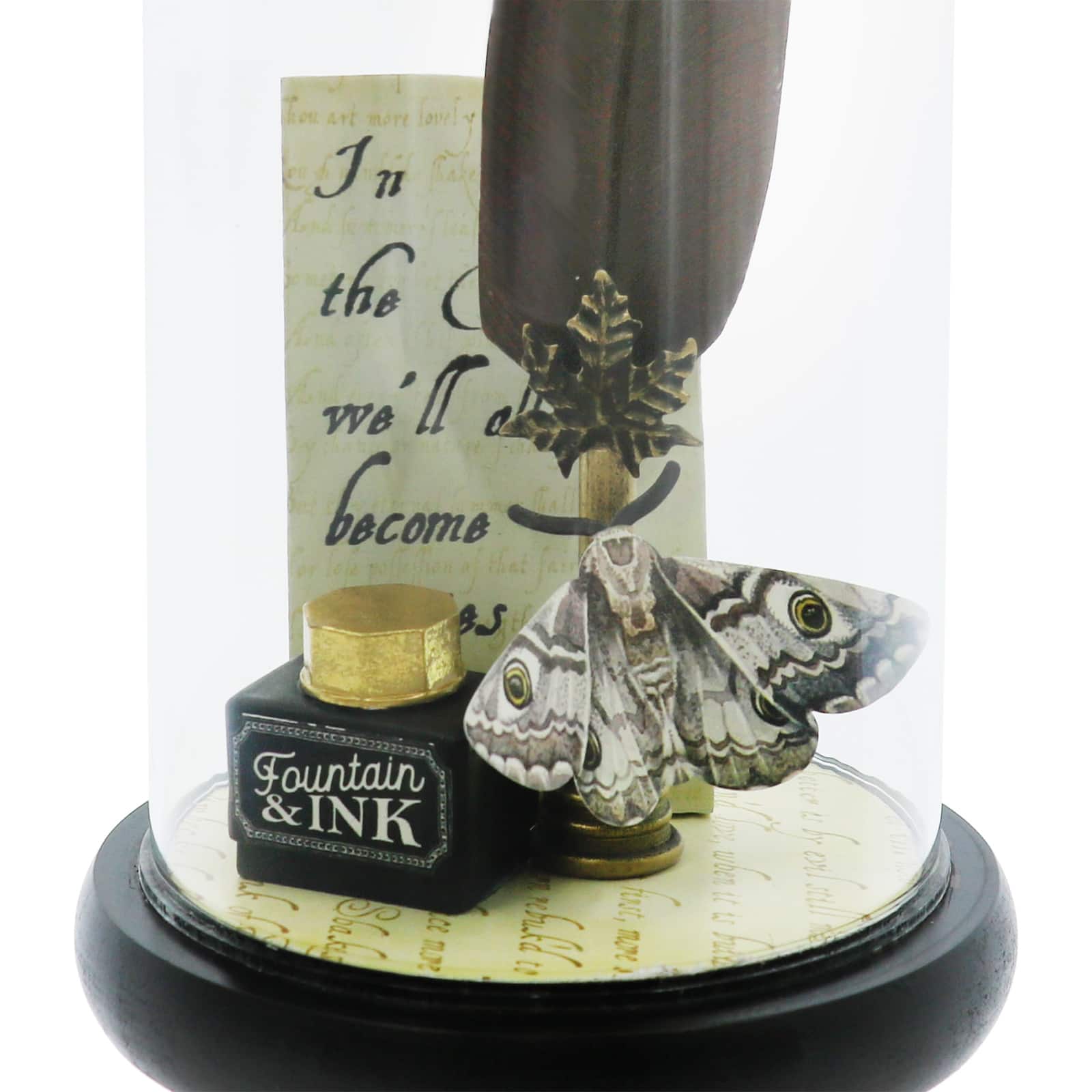 9" Ink & Moth Cloche Tabletop Décor by Ashland®