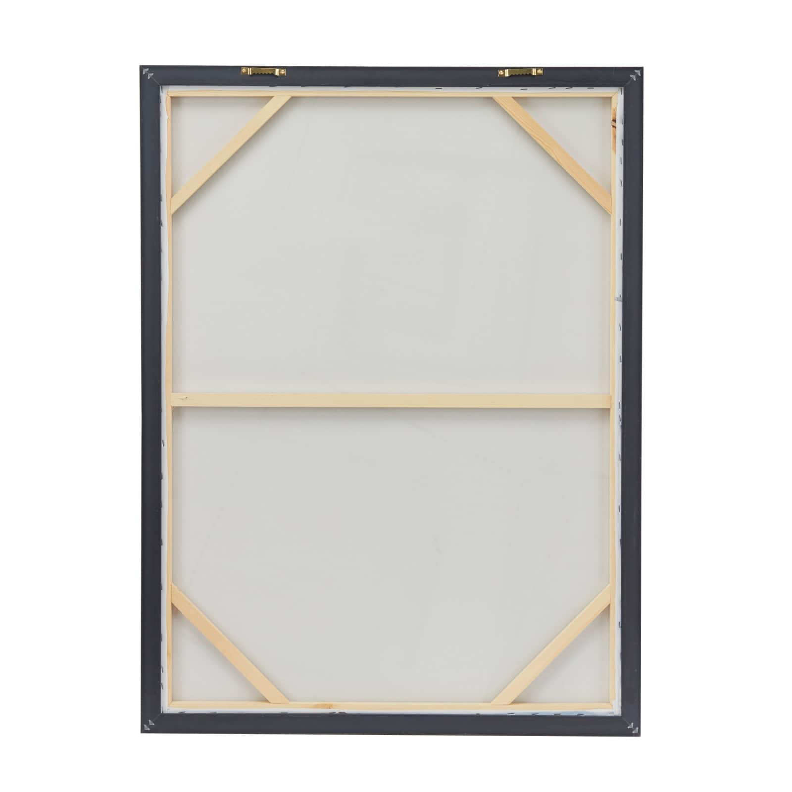 White Wood Modern Framed Wall Art 39" x 30" x 1"
