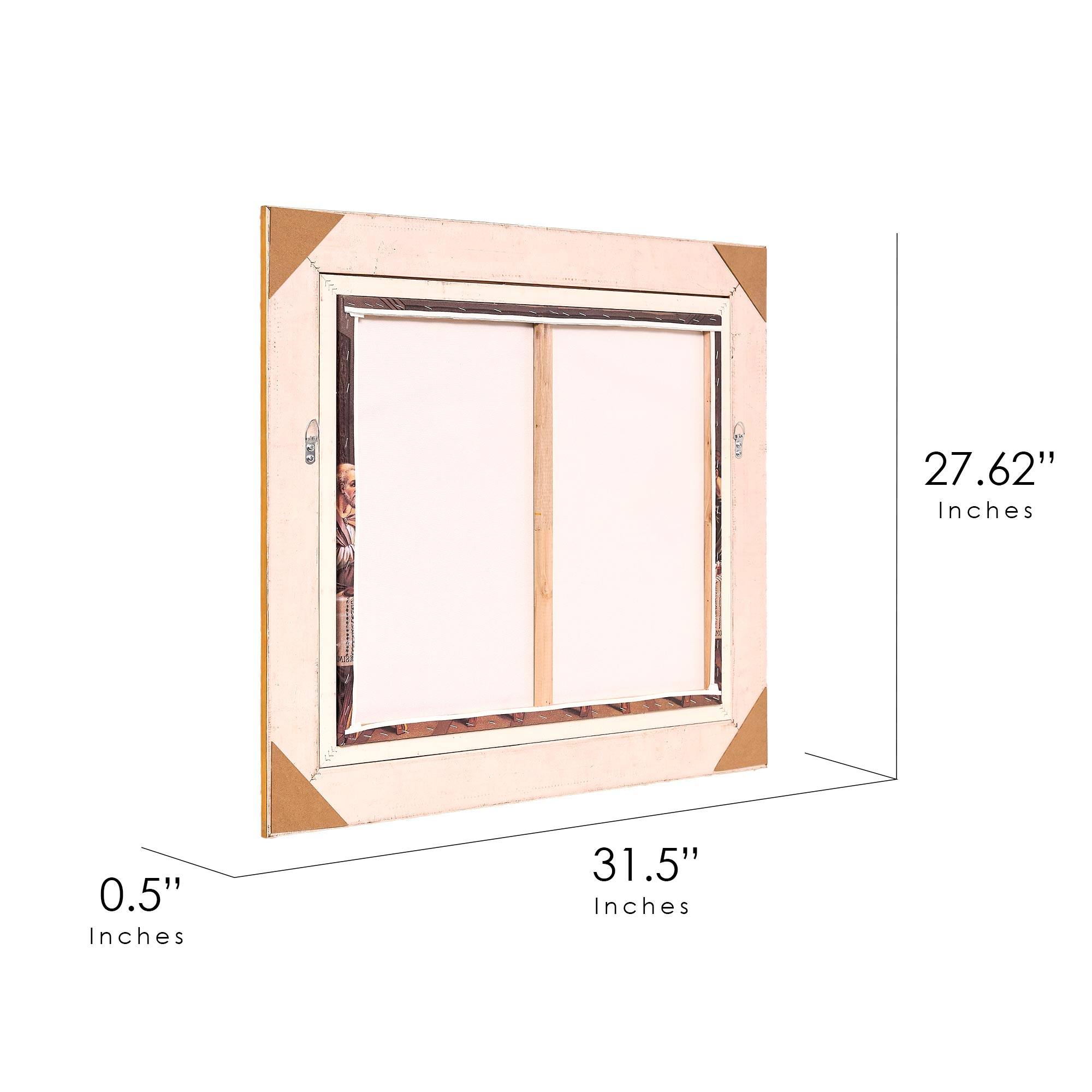 American Art Decor Ornate Framed The Last Supper Canvas Print by Leonardo da Vinci - 31.5" x 27.62"