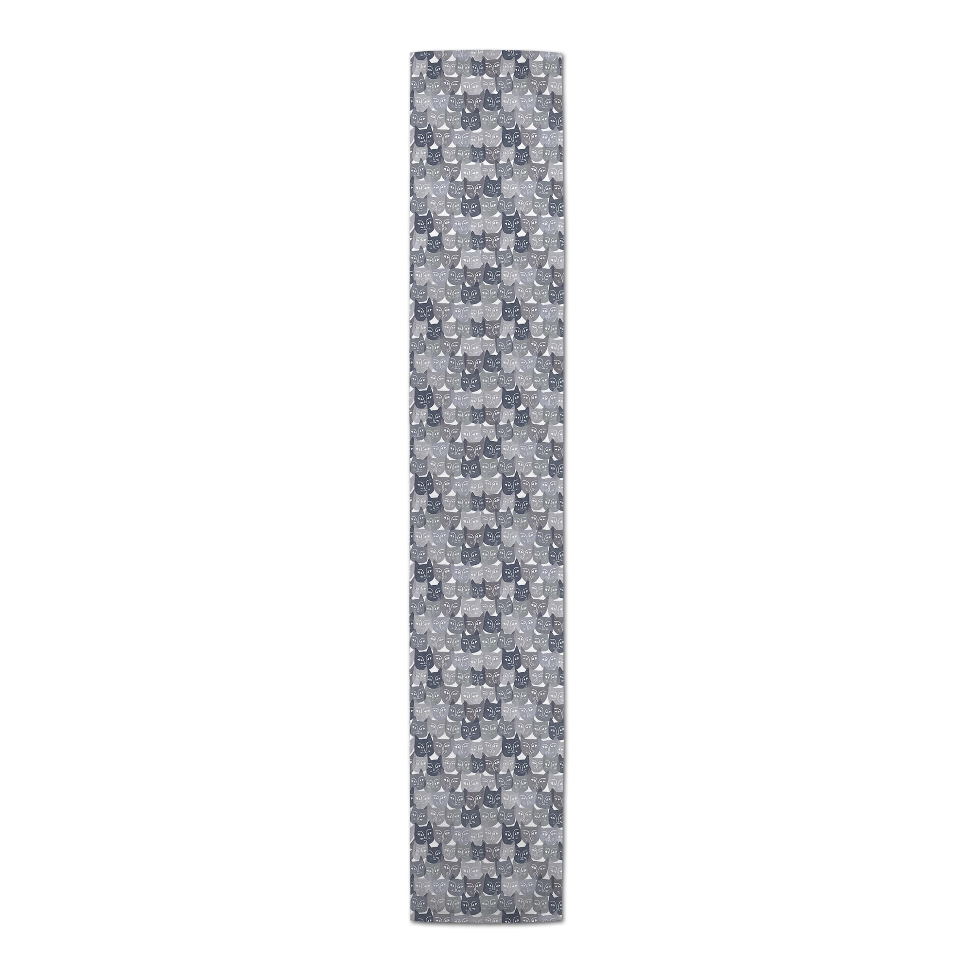 Cat Face Pattern 16" x 72" Cotton Twill Runner